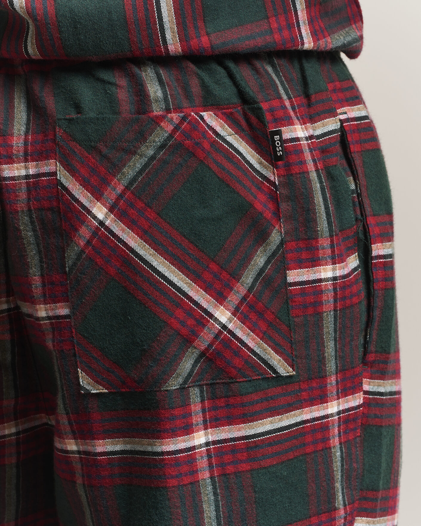 Uomini | Accappatoi & Pigiami | BOSS BLACK | Checked Flannel Pyjama Set Open Red