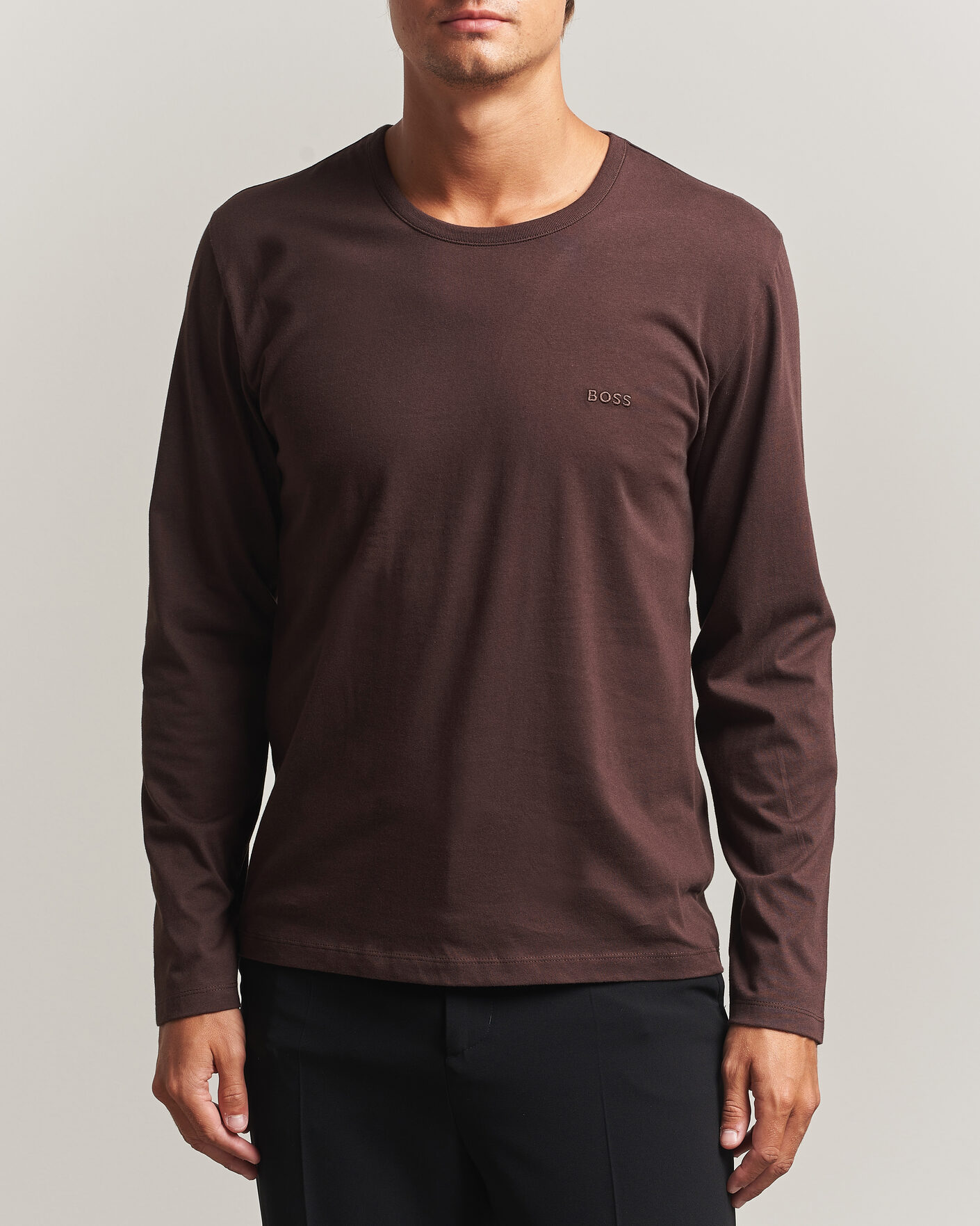 Uomini | T-shirt | BOSS BLACK | 3-Pack Long Sleeve T-Shirt White/Black/Brown