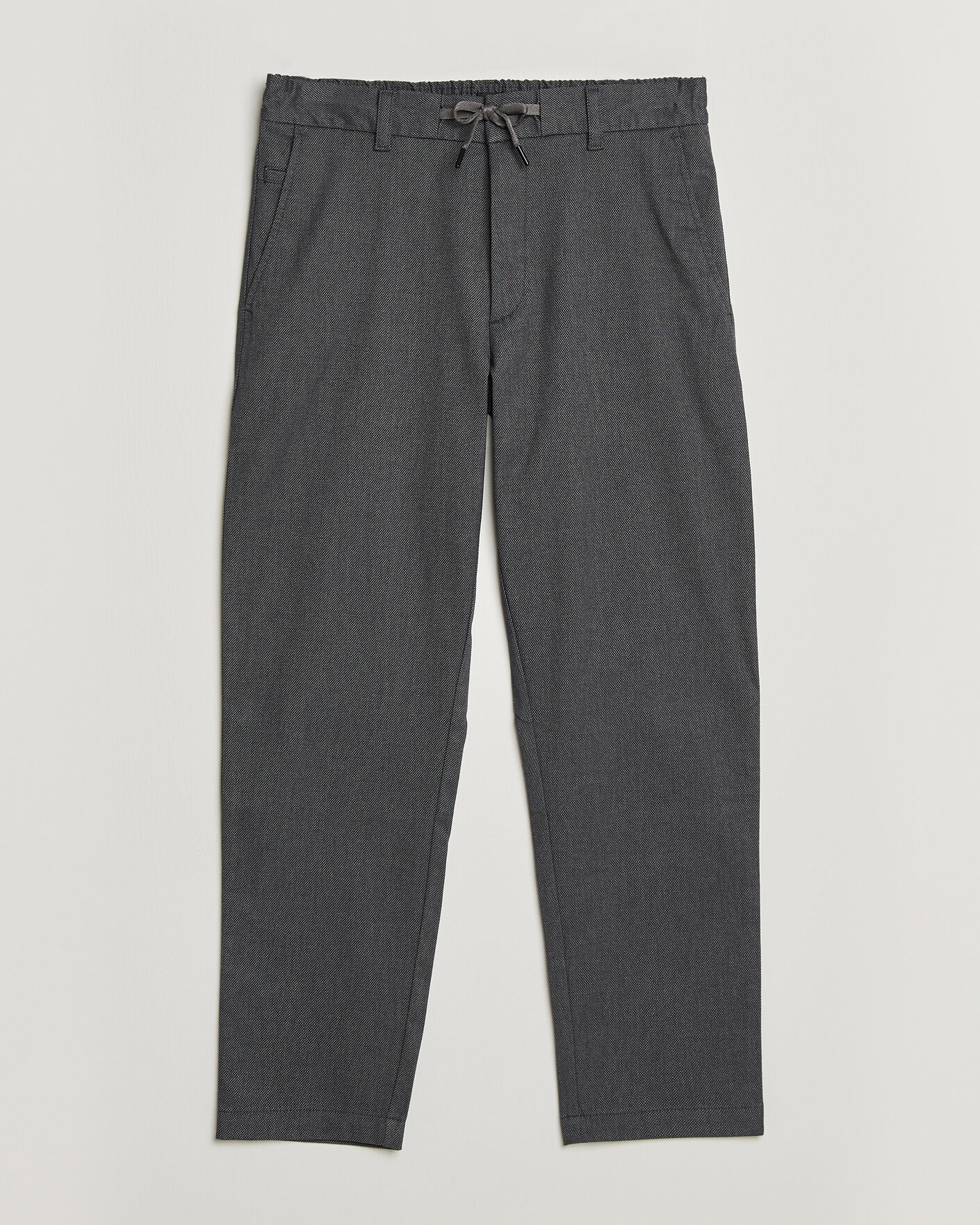 Uomini | Pantaloni | BOSS ORANGE | Tapered Fit Drawstring Chino Dark Grey