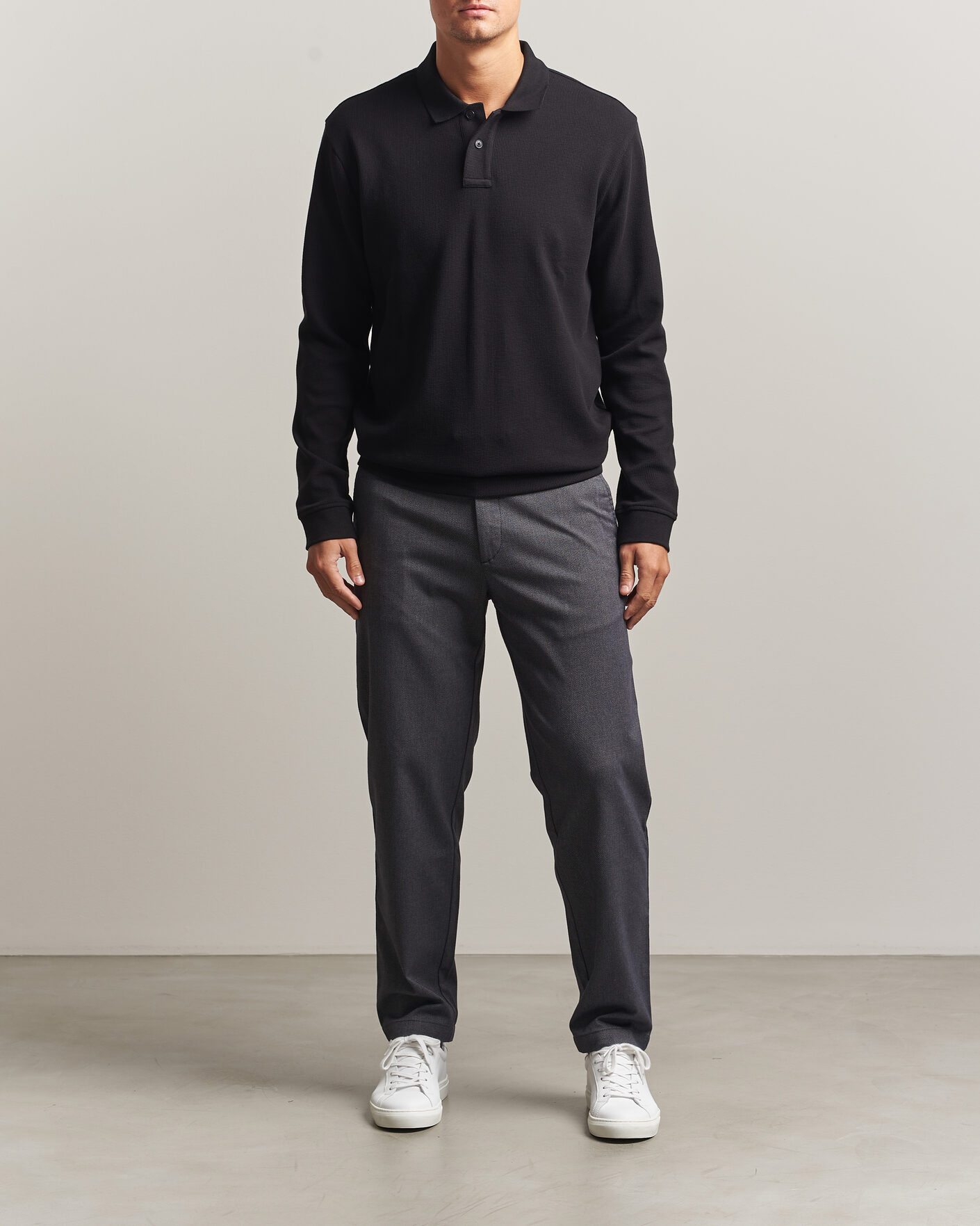 Uomini | Pantaloni | BOSS ORANGE | Tapered Fit Drawstring Chino Dark Grey