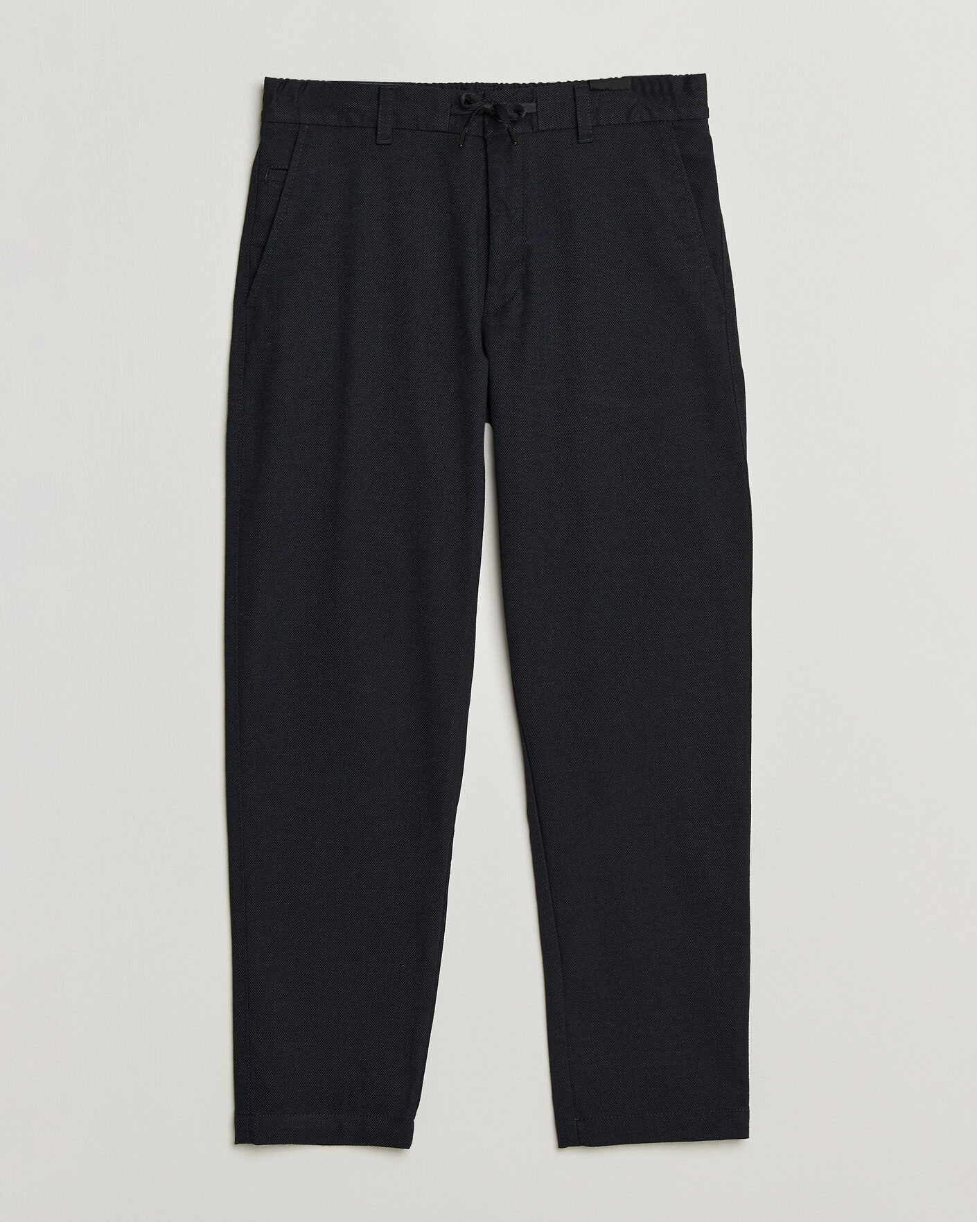 Uomini | Pantaloni | BOSS ORANGE | Tapered Fit Drawstring Chino Dark Blue