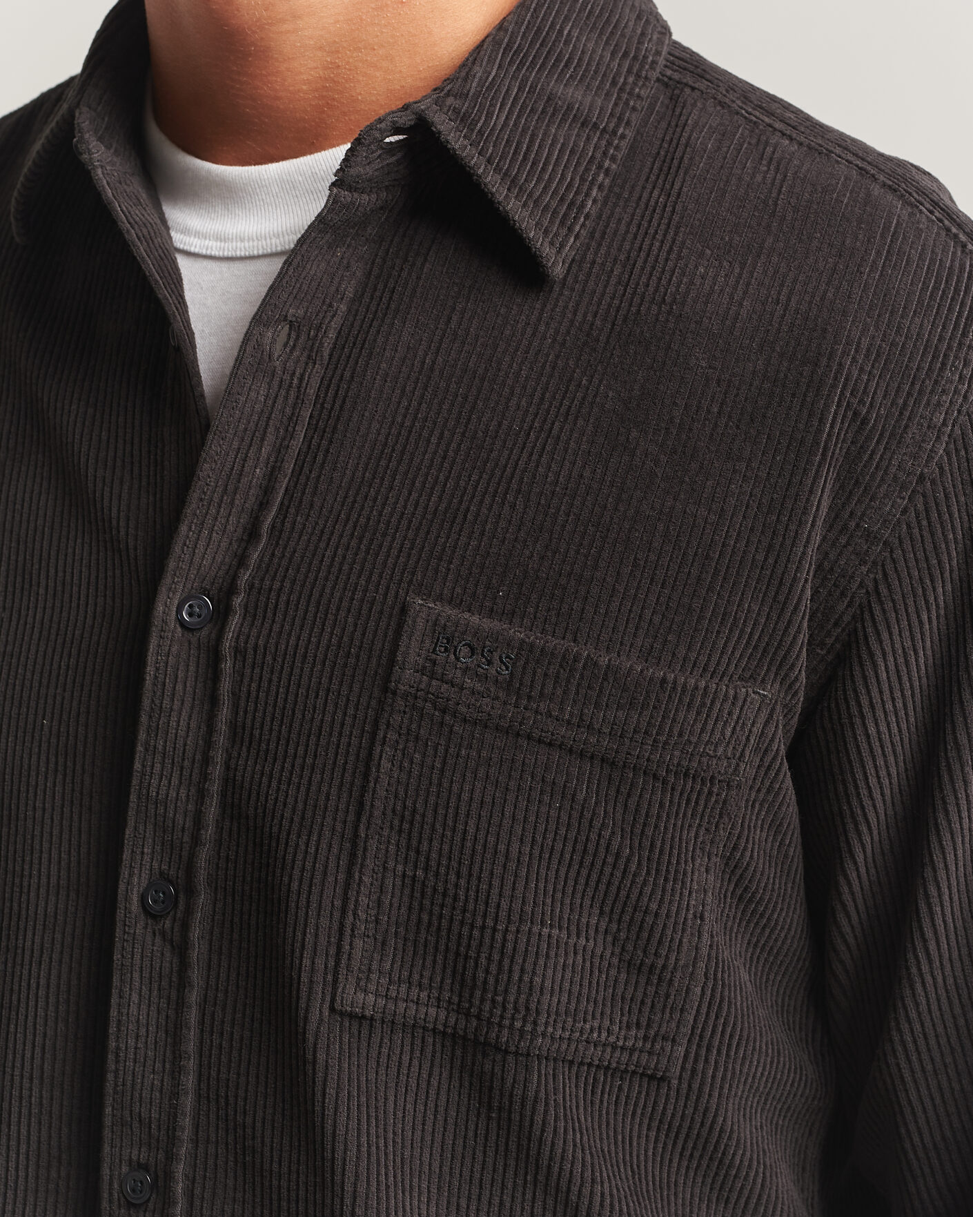 Uomini | Camicie | BOSS ORANGE | Relegant Corduroy Shirt Black