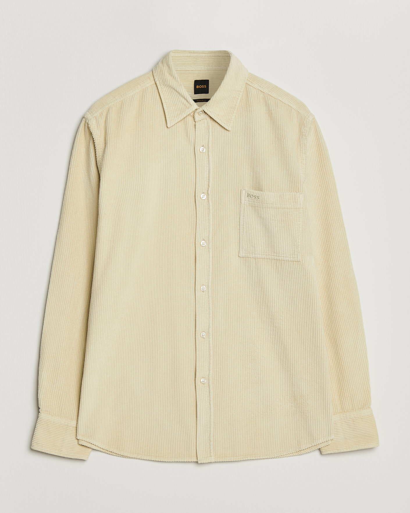 Uomini | Camicie | BOSS ORANGE | Relegant Corduroy Shirt Light Beige