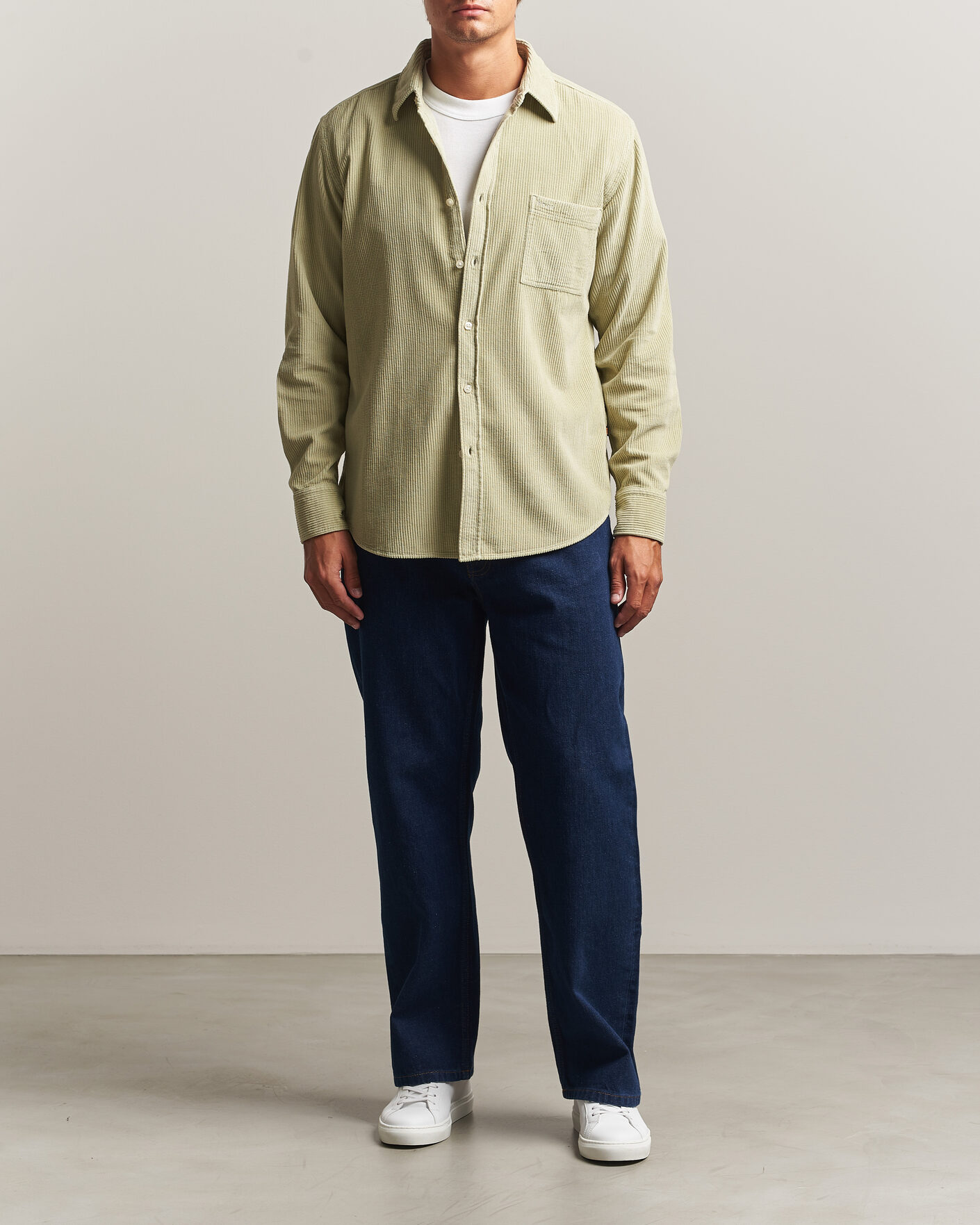Uomini | Camicie | BOSS ORANGE | Relegant Corduroy Shirt Open Green