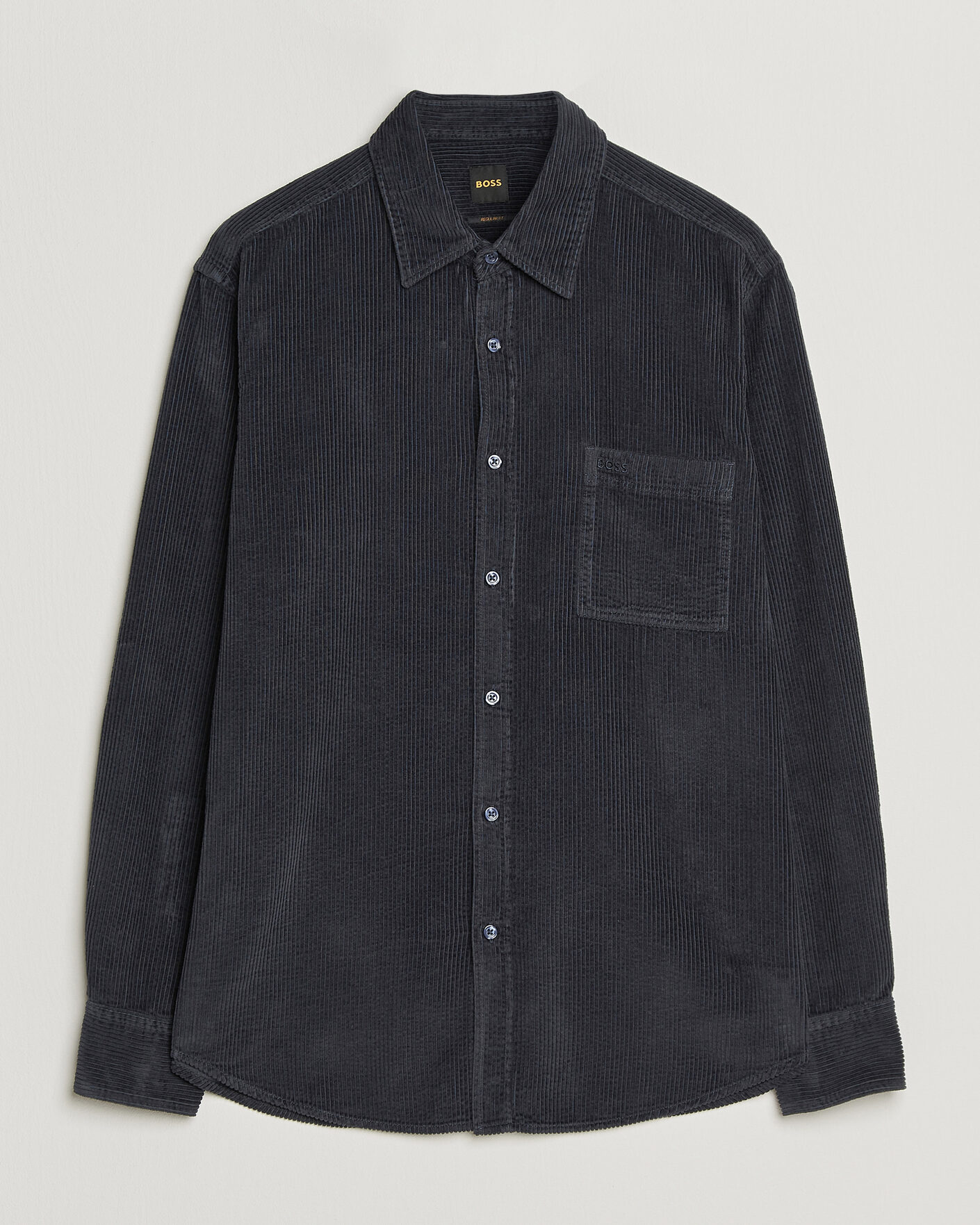 Uomini | Camicie | BOSS ORANGE | Relegant Corduroy Shirt Dark Blue