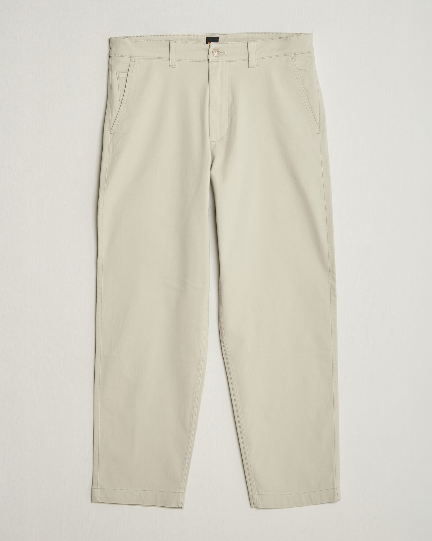 Uomini | Pantaloni | BOSS ORANGE | Cotton Chino Light Beige