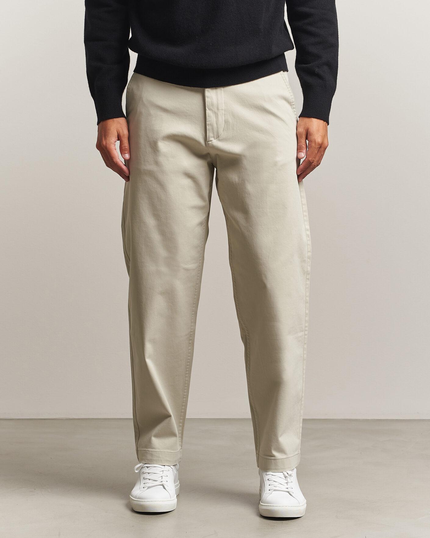 Uomini | Pantaloni | BOSS ORANGE | Cotton Chino Light Beige