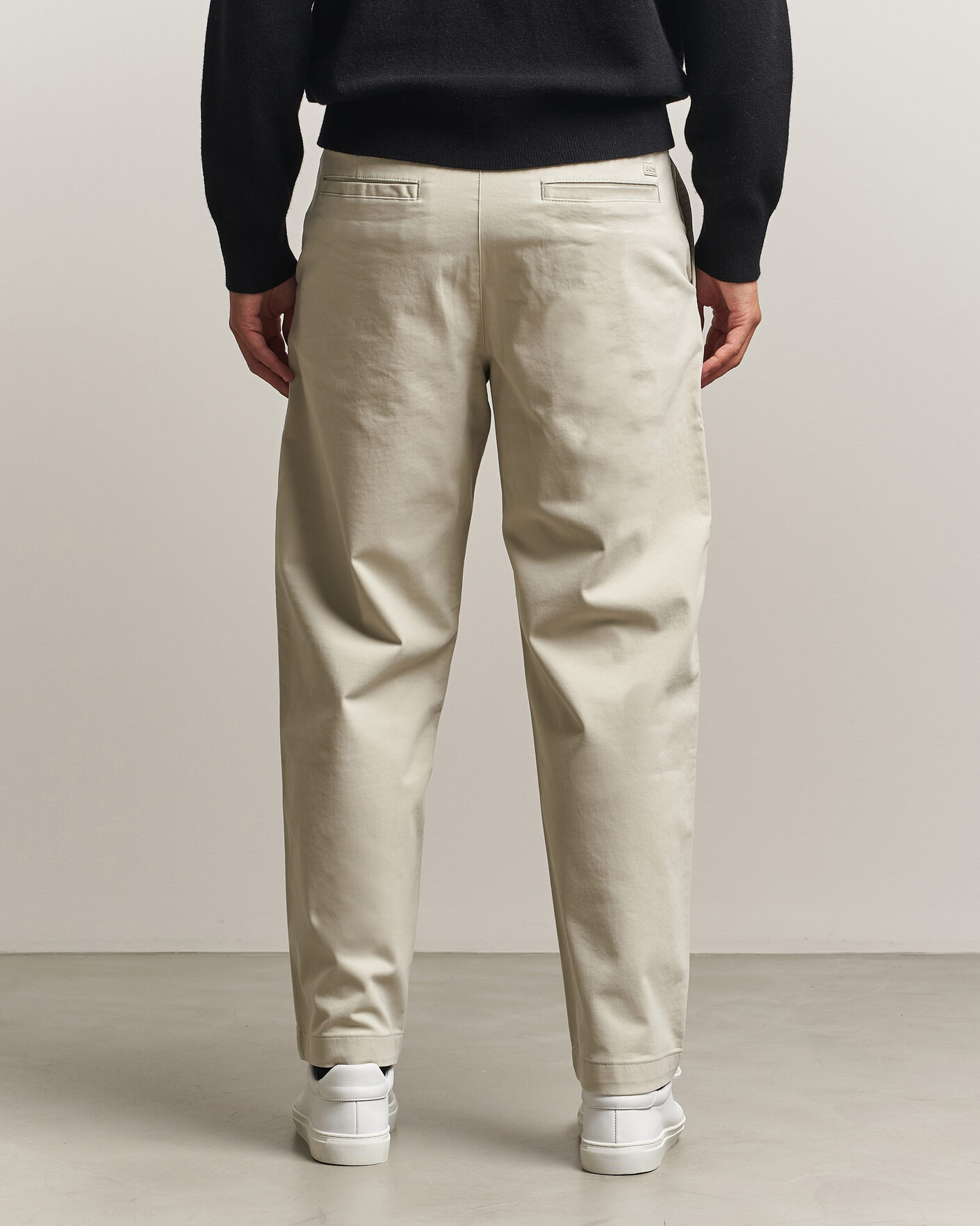 Uomini | Pantaloni | BOSS ORANGE | Cotton Chino Light Beige