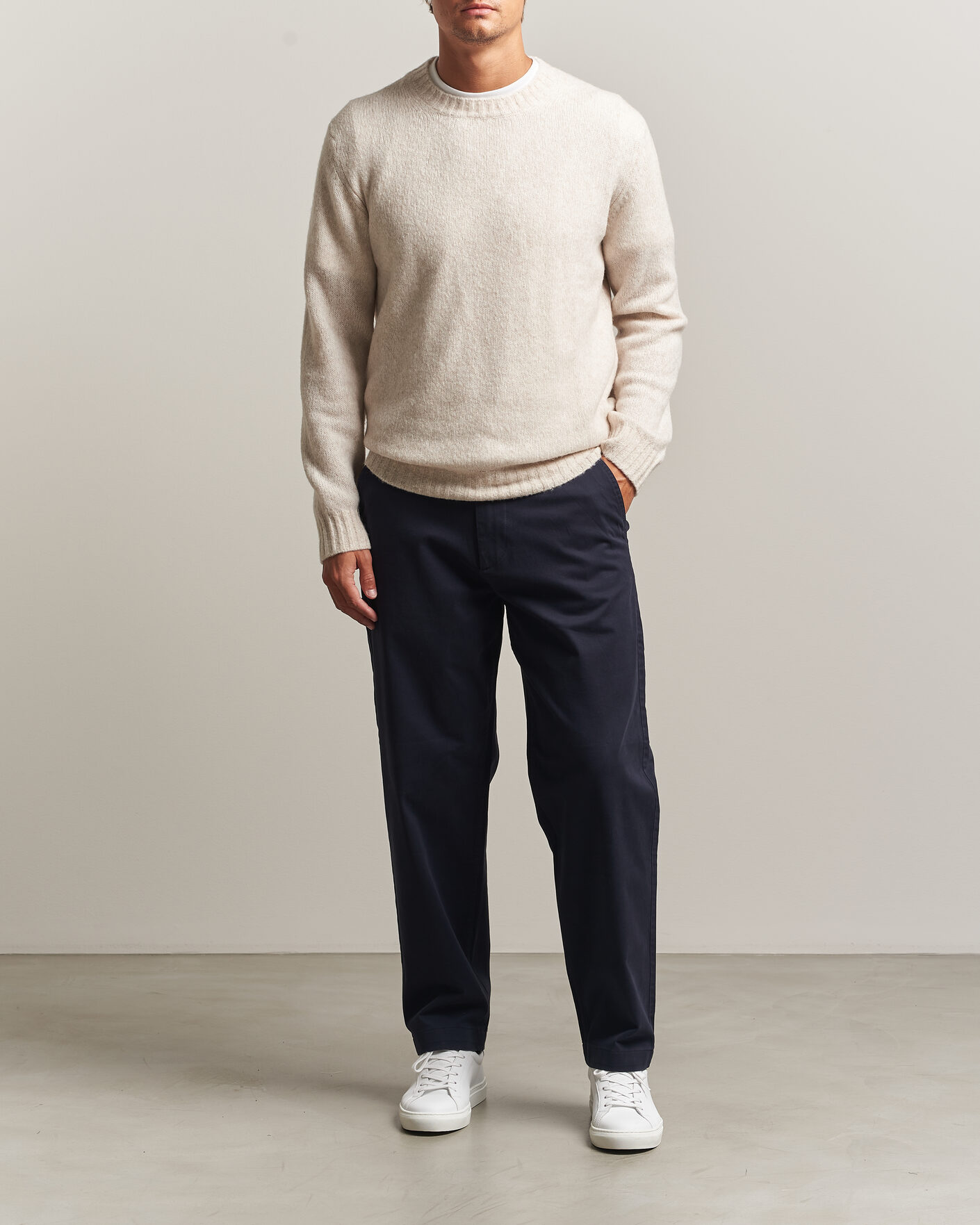 Uomini | Pantaloni | BOSS ORANGE | Cotton Chino Dark Blue