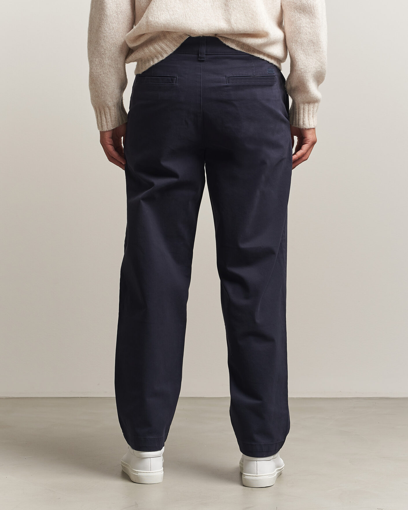 Uomini | Pantaloni | BOSS ORANGE | Cotton Chino Dark Blue