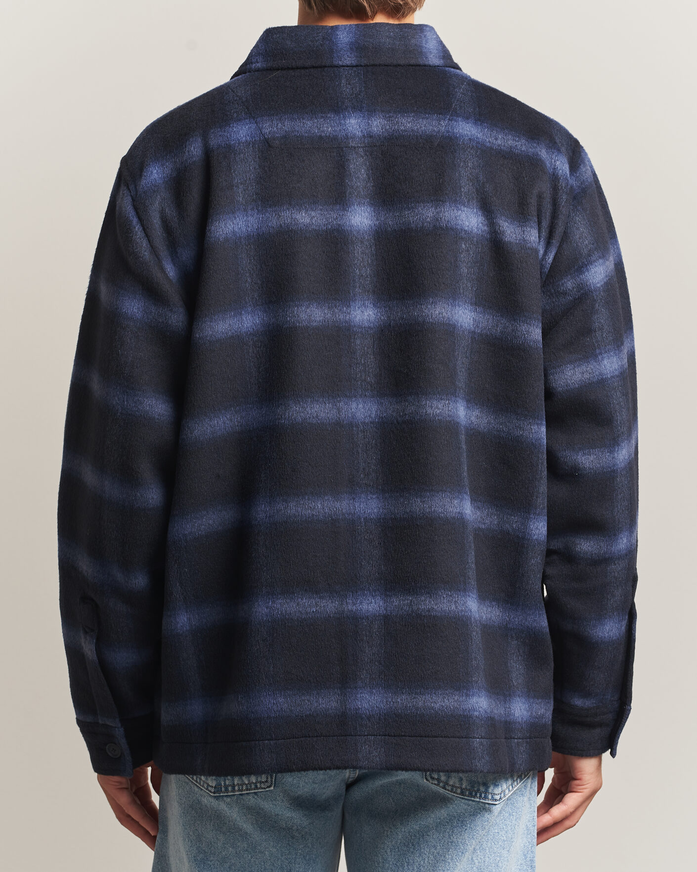Uomini | Giacche | BOSS ORANGE | Losky Flannel Checked Overshirt Dark Blue