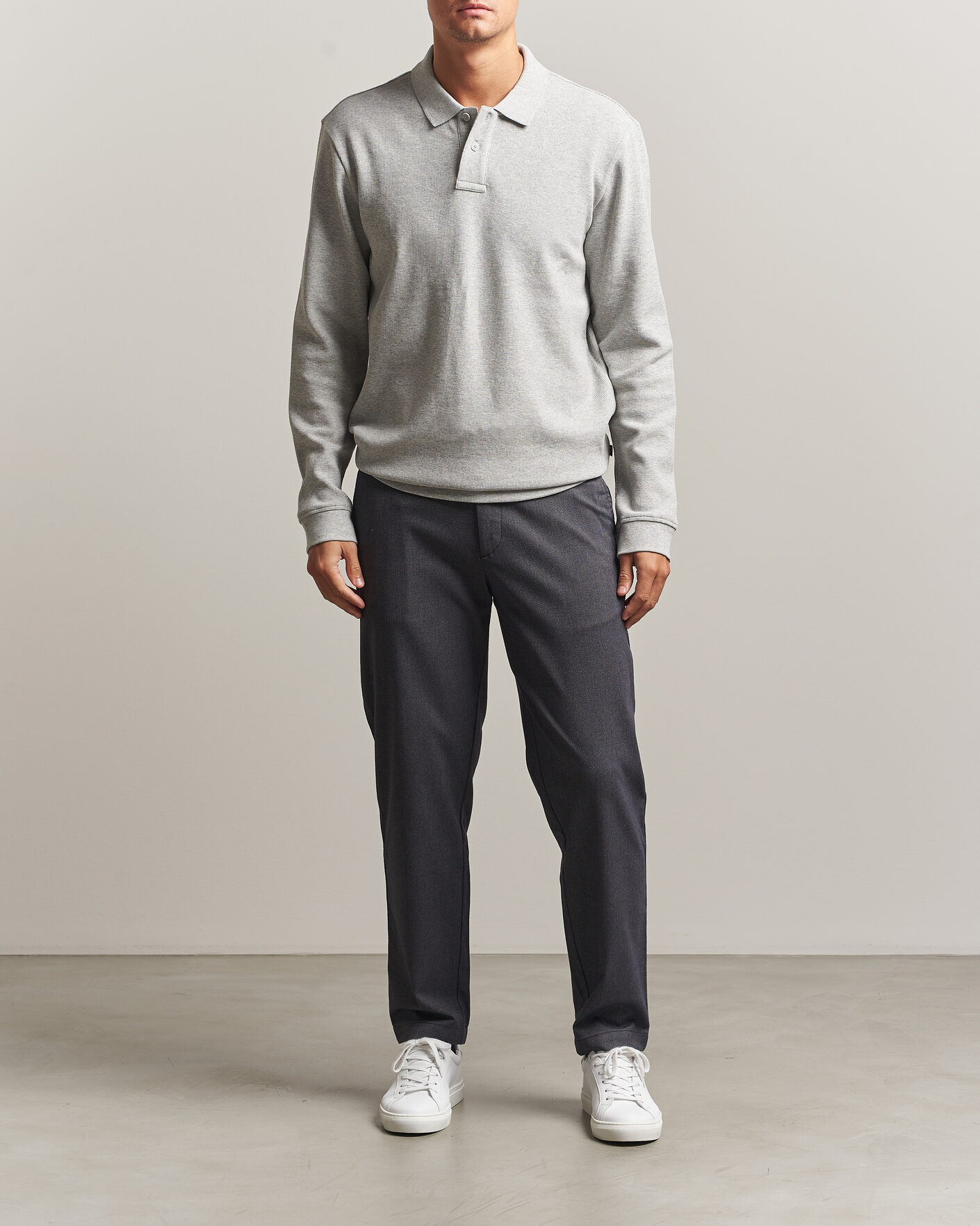 Uomini | Maglieria | BOSS ORANGE | Petempesto Polo Sweater Open Grey