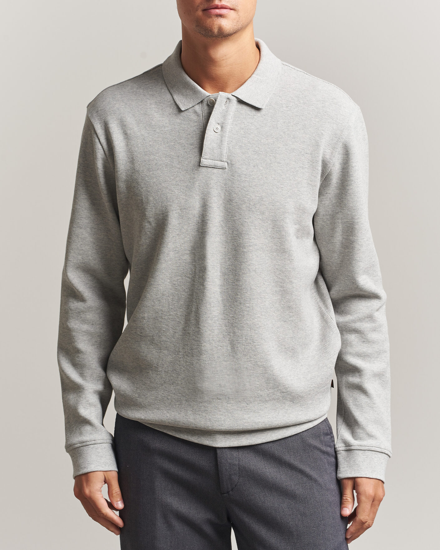 Uomini | Maglieria | BOSS ORANGE | Petempesto Polo Sweater Open Grey