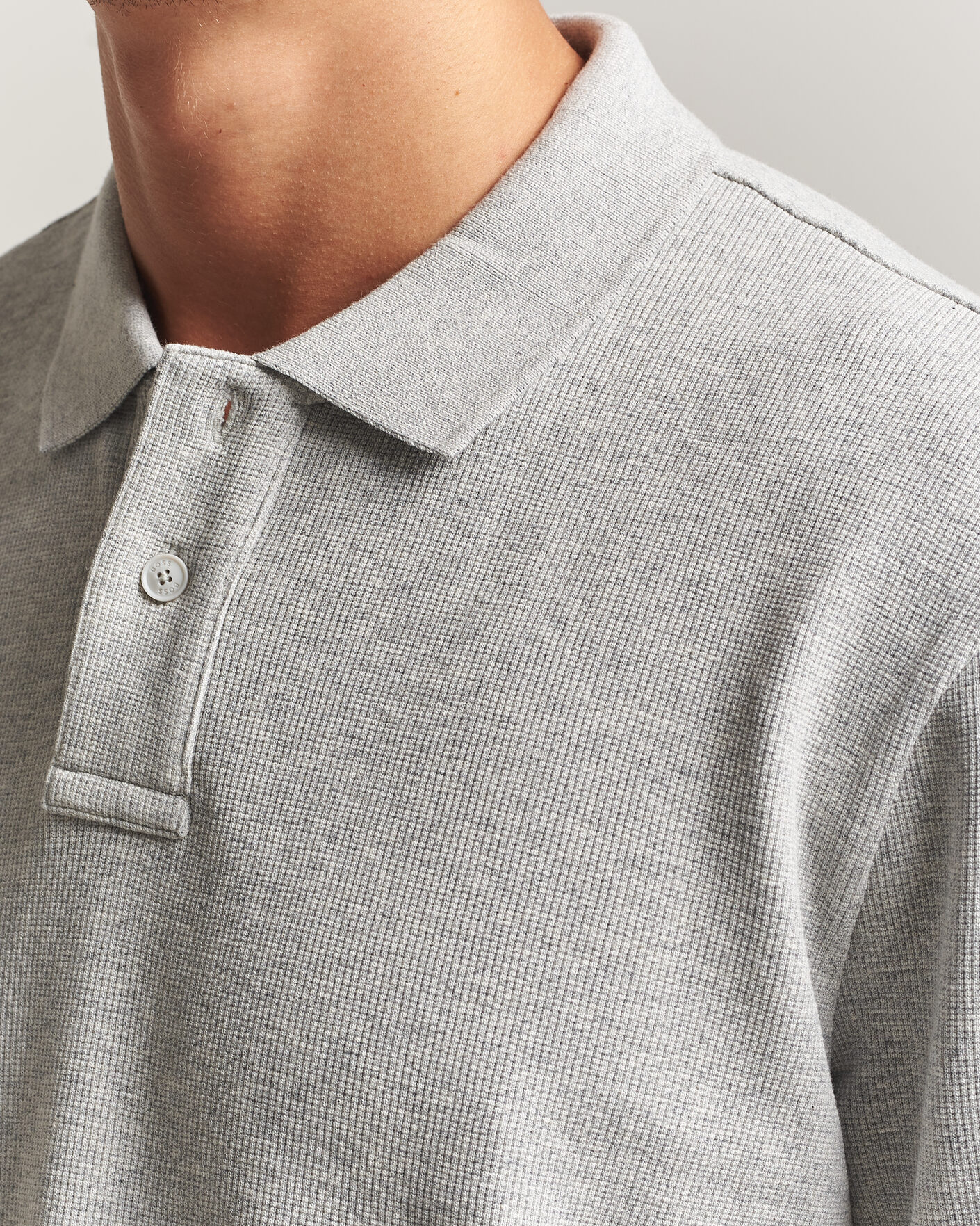 Uomini | Maglieria | BOSS ORANGE | Petempesto Polo Sweater Open Grey