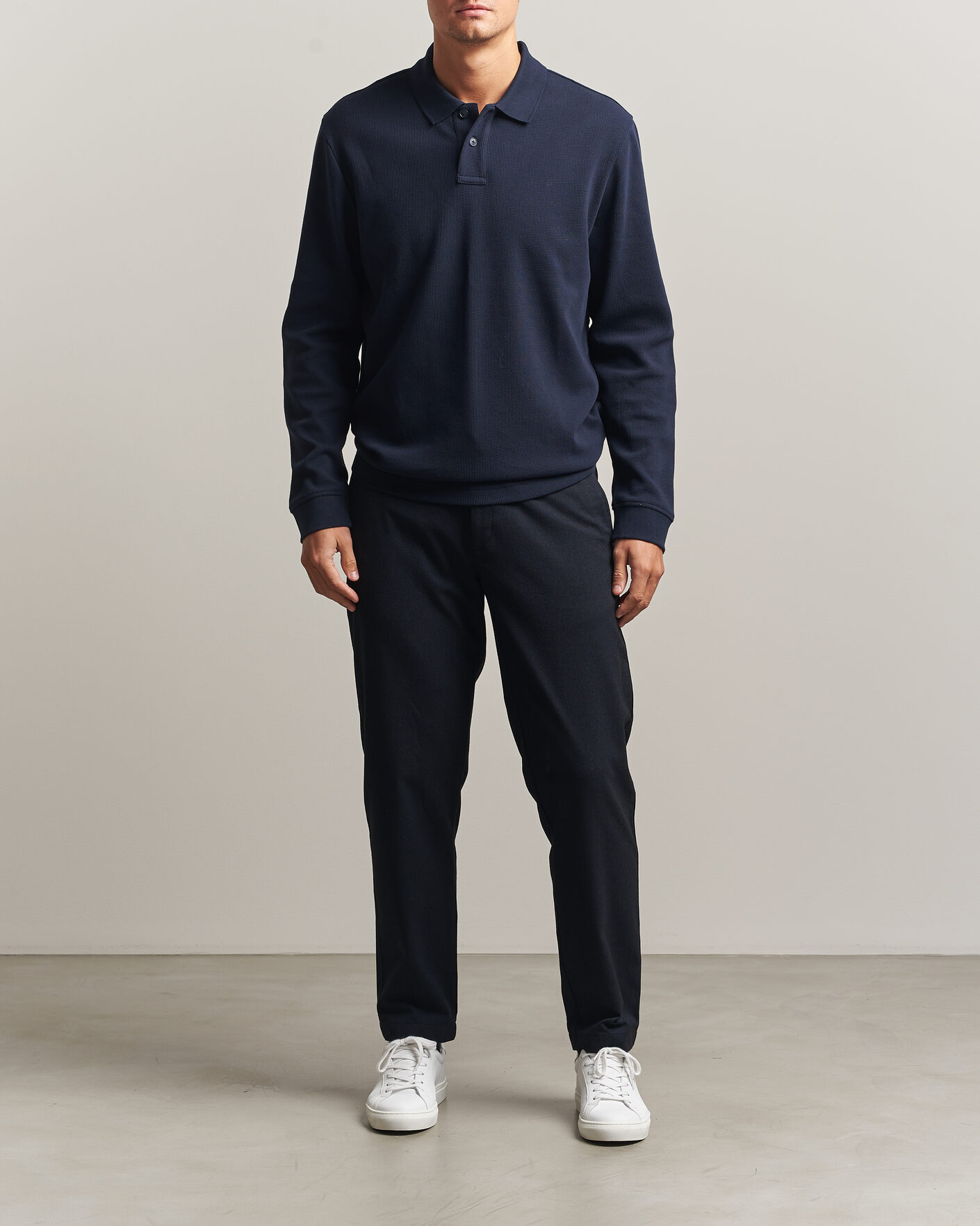 Uomini | Maglieria | BOSS ORANGE | Petempesto Polo Sweater Dark Blue
