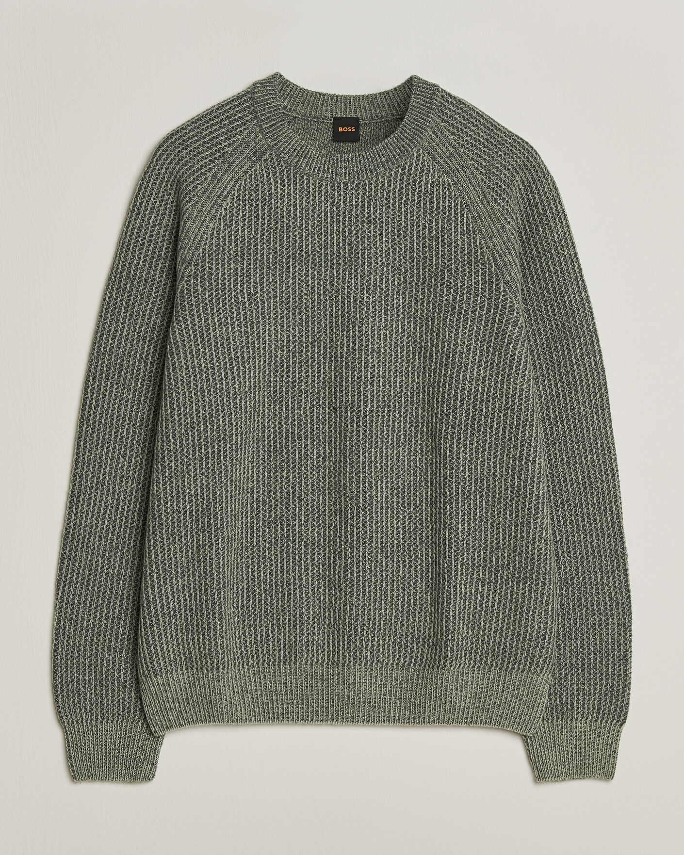 Uomini | Maglieria | BOSS ORANGE | Kepler Wool Knitted Sweater Open Green