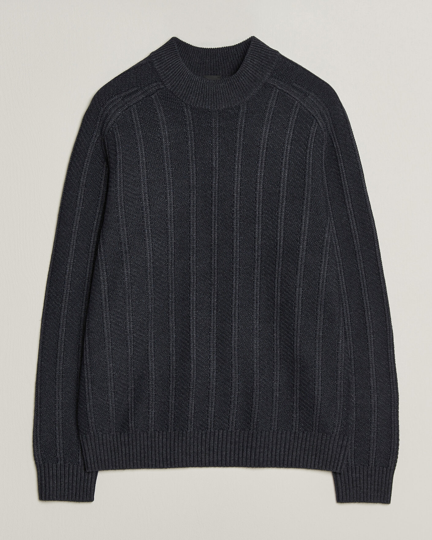 Uomini | Maglieria | BOSS ORANGE | Katoolo Wool/Cotton Knitted Turtleneck Dark Blue