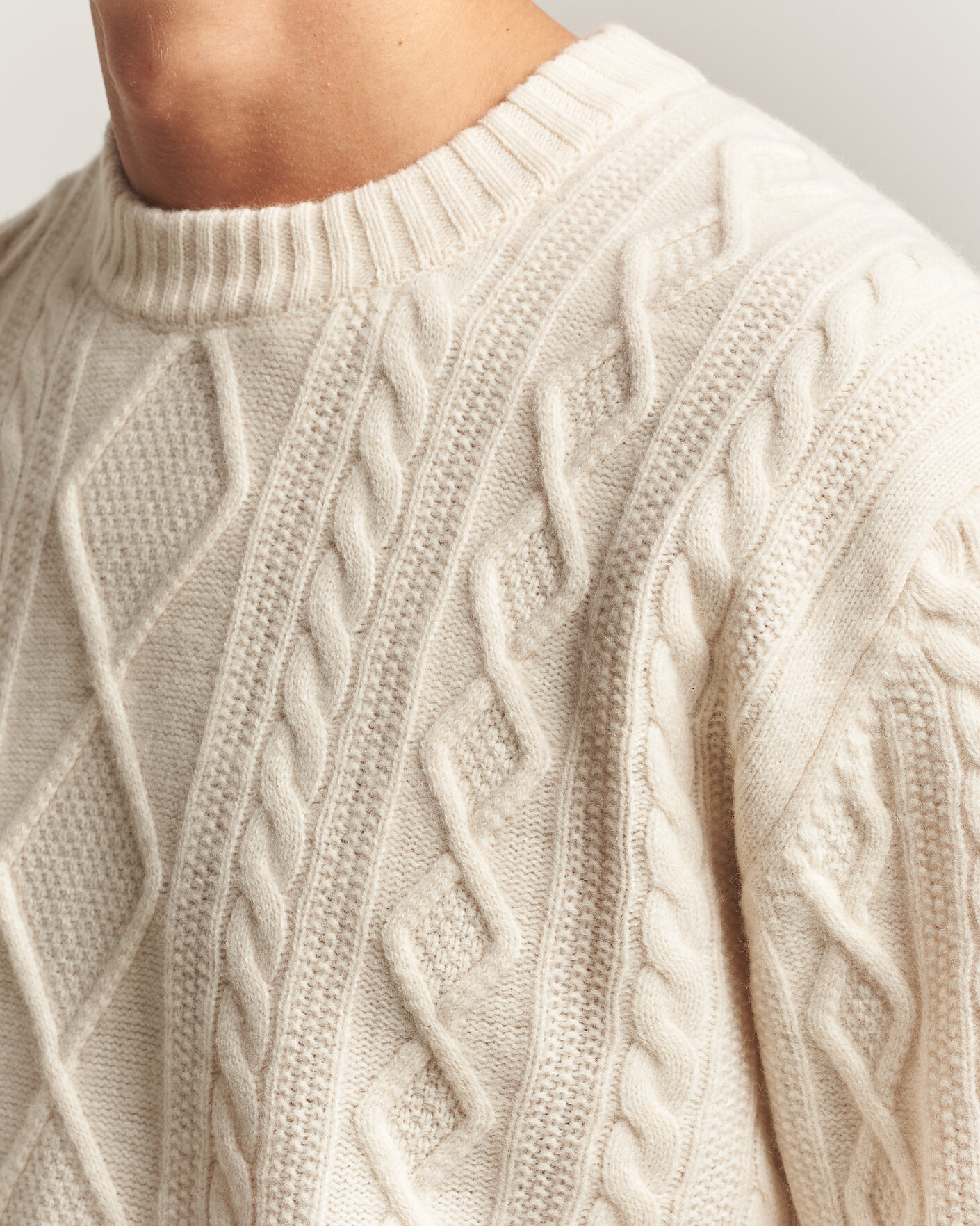 Uomini | Maglieria | BOSS ORANGE | Atreccio Wool Structured Knitted Sweater Open White