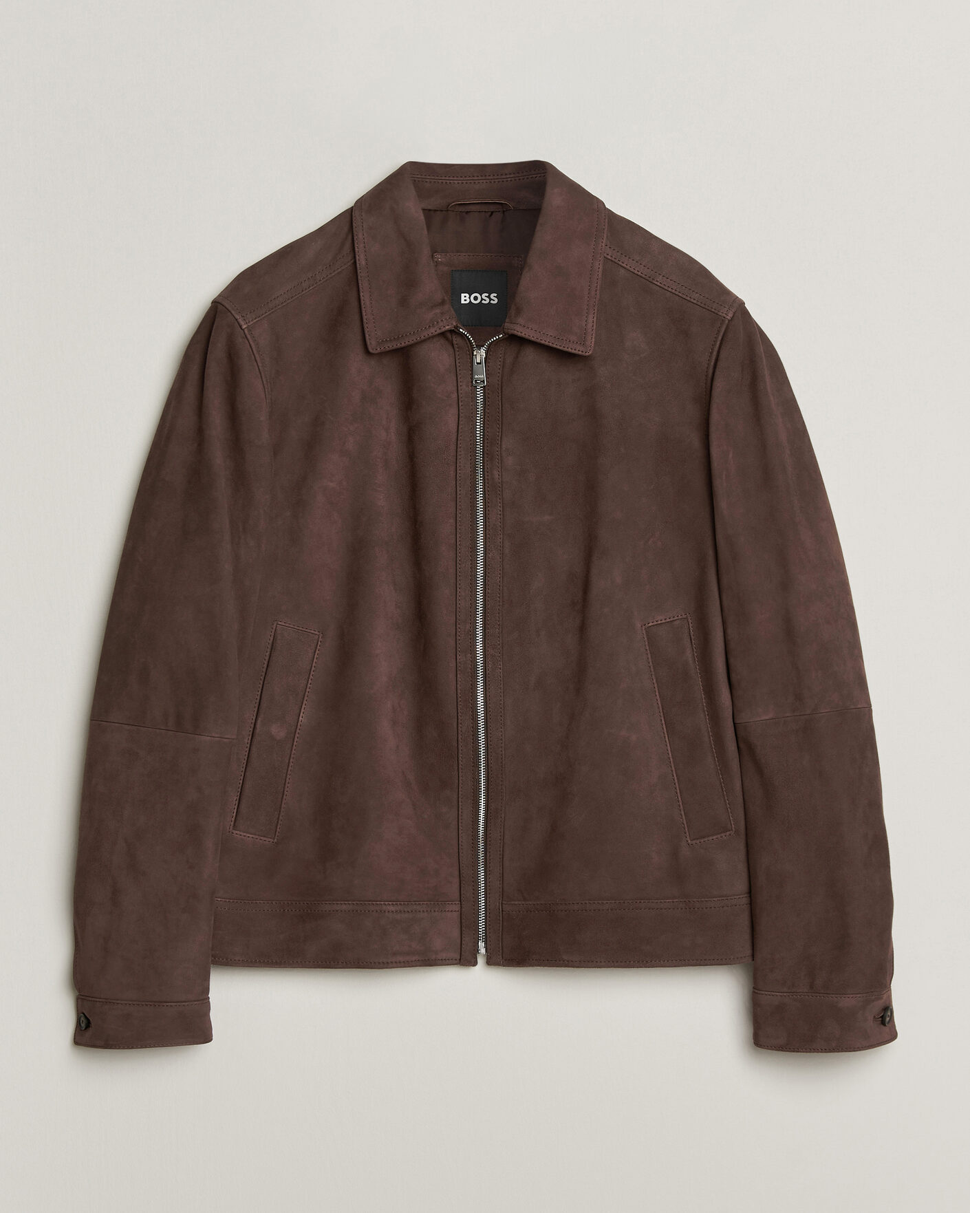 Uomini | Giacche | BOSS BLACK | Malbano Suede Jacket Dark Brown