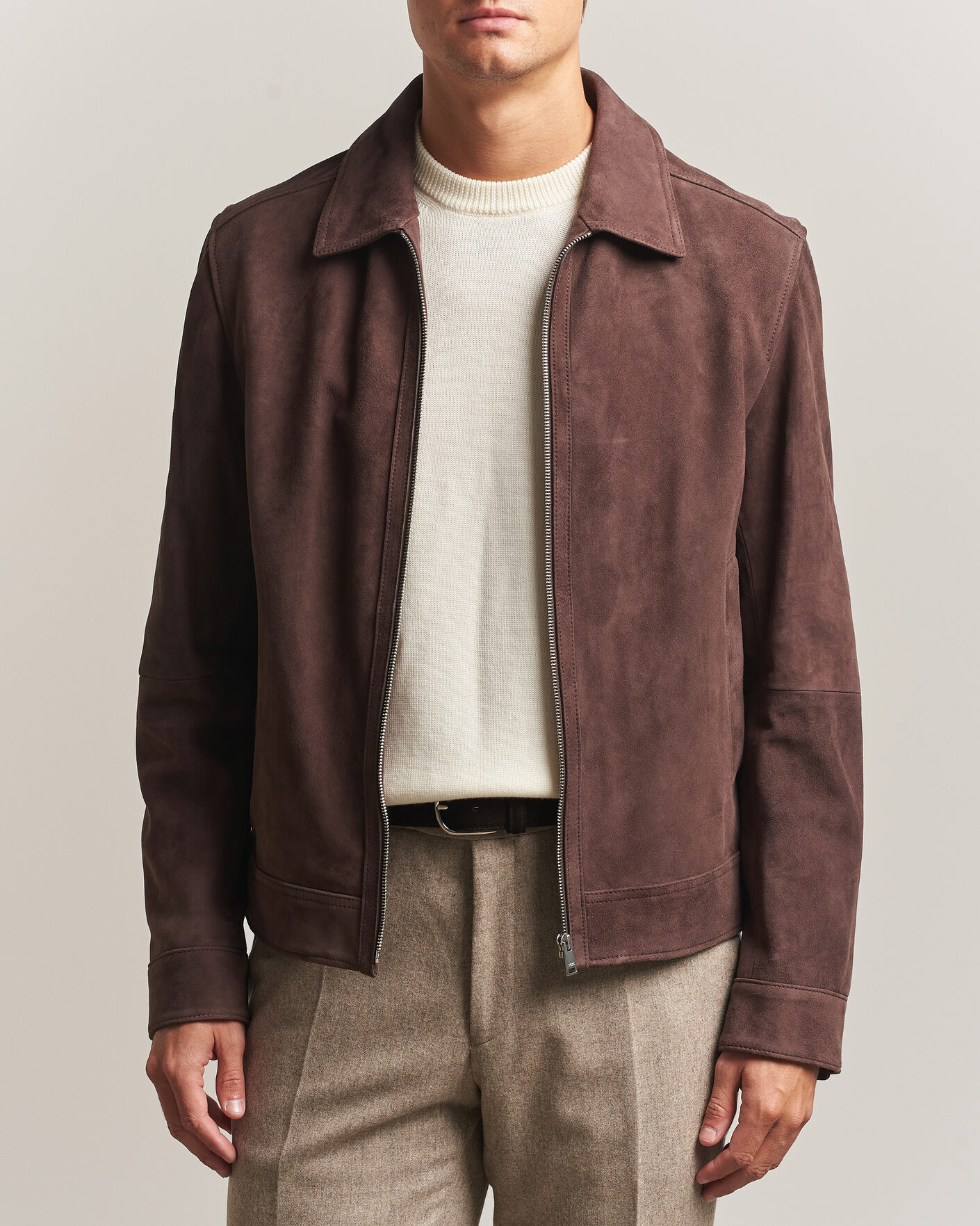 Uomini | Giacche | BOSS BLACK | Malbano Suede Jacket Dark Brown