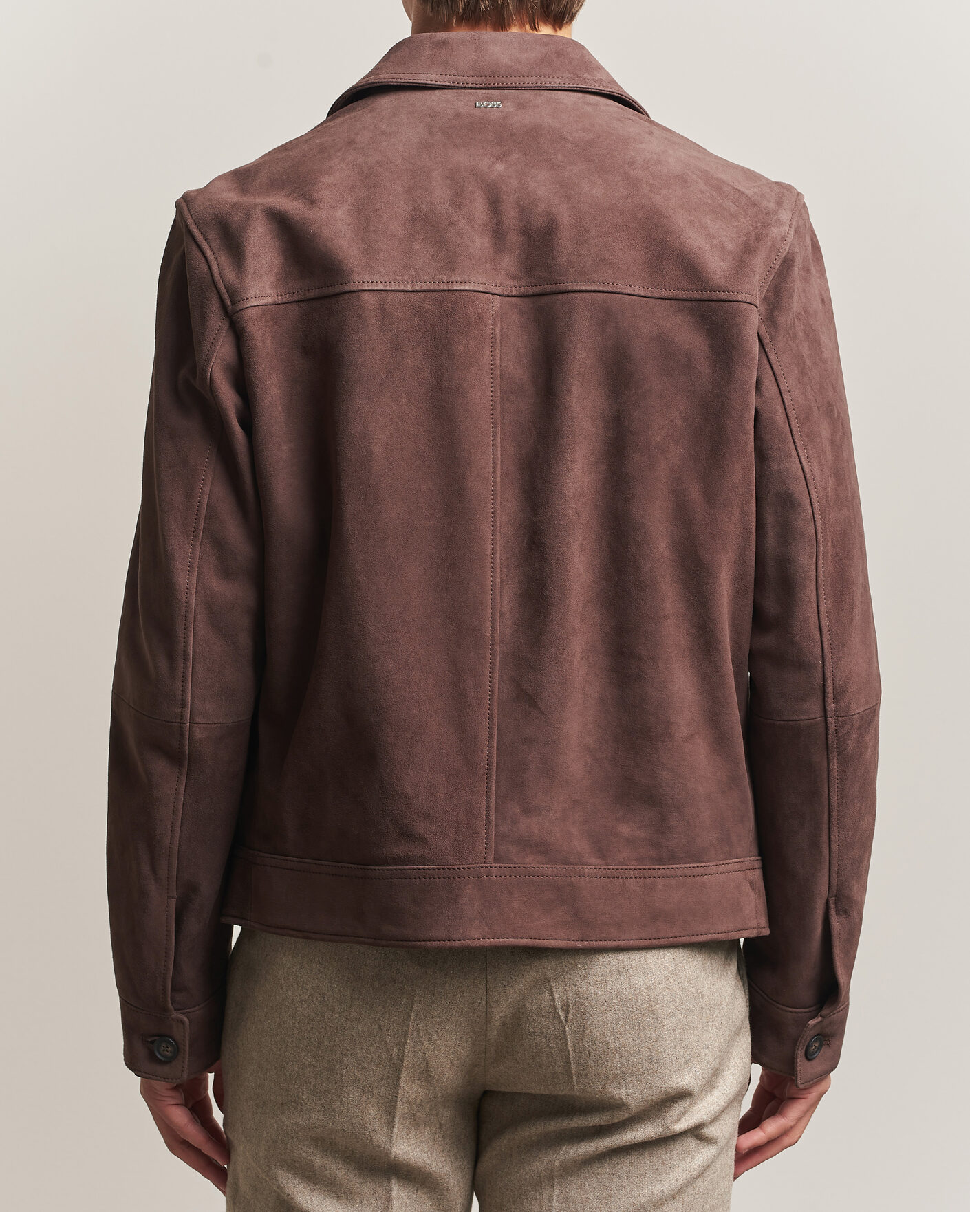 Uomini | Giacche | BOSS BLACK | Malbano Suede Jacket Dark Brown
