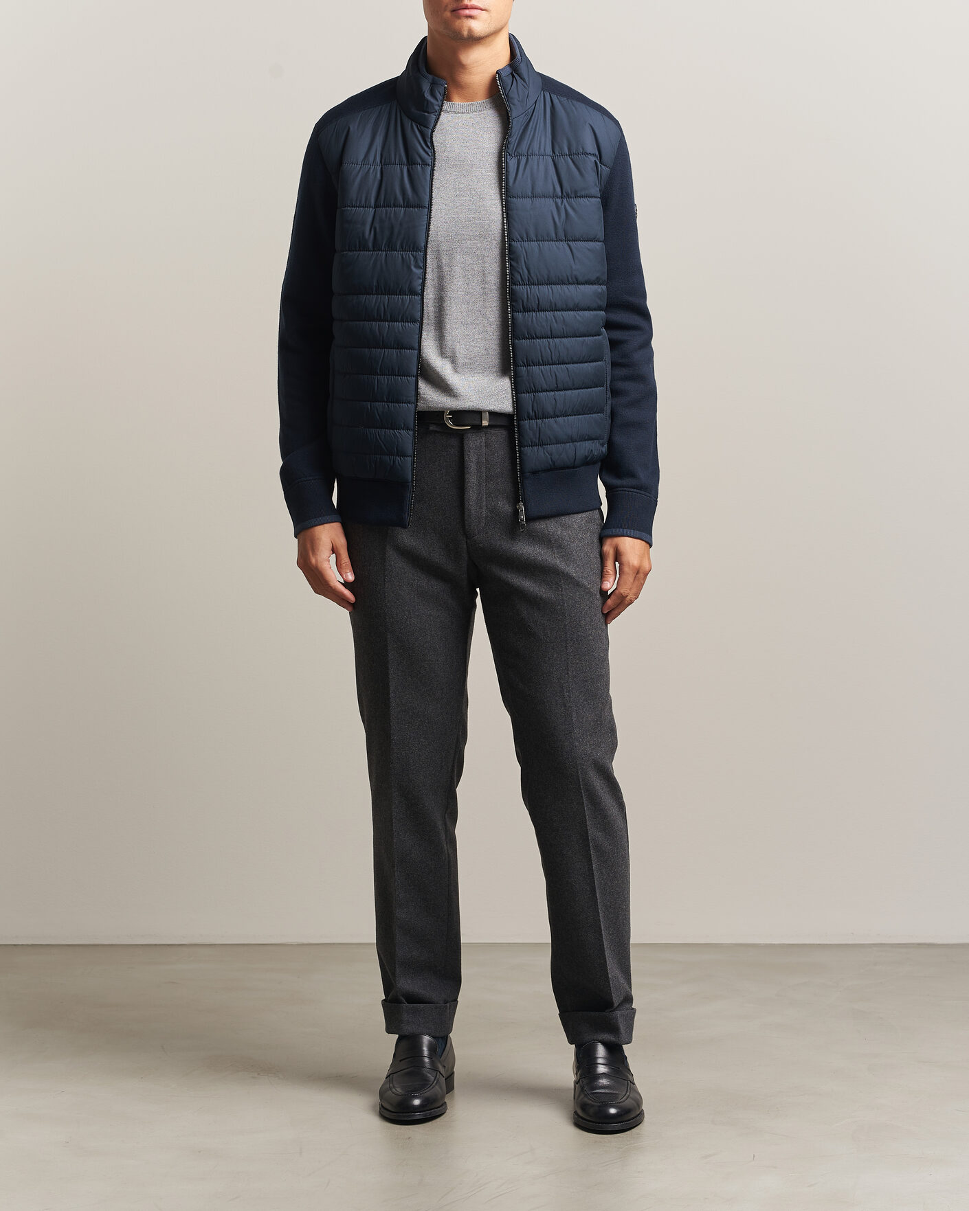 Uomini | Giacche | BOSS BLACK | Facente Hybrid Jacket Dark Blue