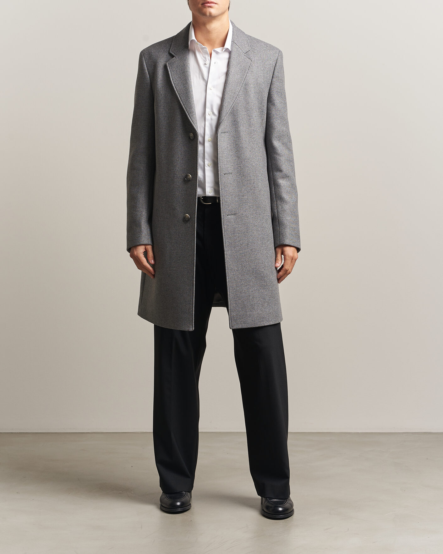 Uomini | Giacche | BOSS BLACK | Hyde Wool Coat Medium Grey