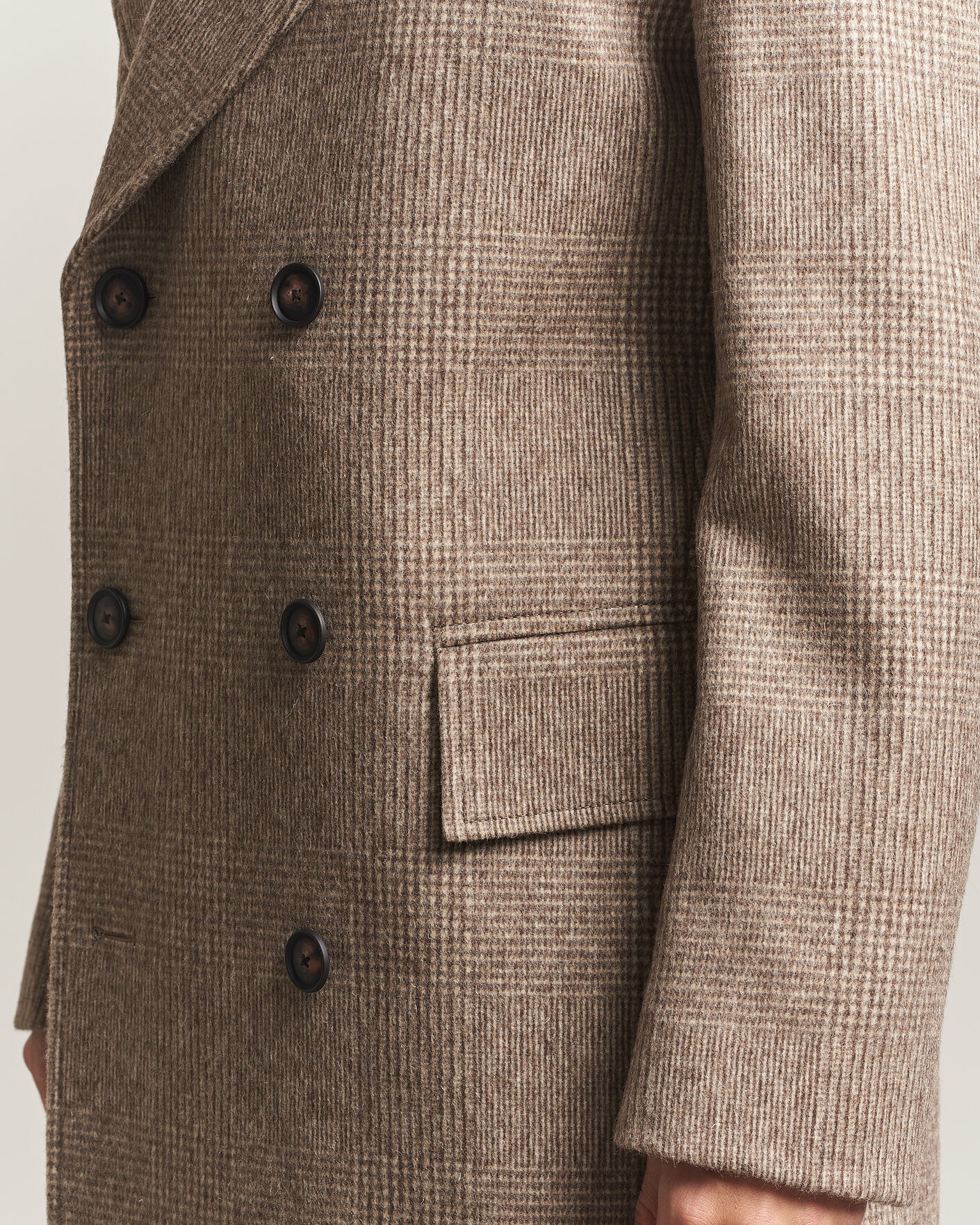 Uomini | Giacche | BOSS BLACK | Jared Wool Double Breasted Coat Open Brown