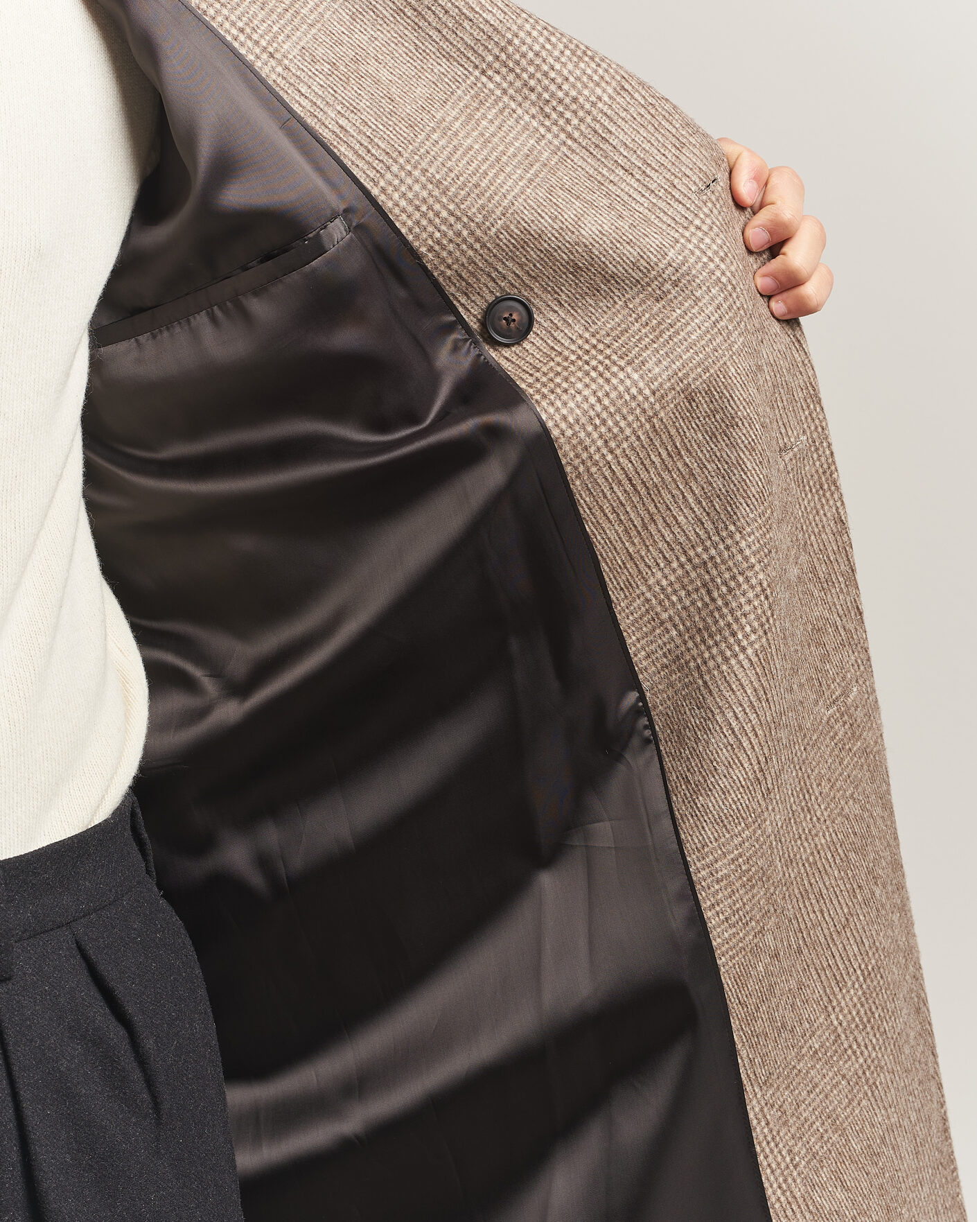 Uomini | Giacche | BOSS BLACK | Jared Wool Double Breasted Coat Open Brown
