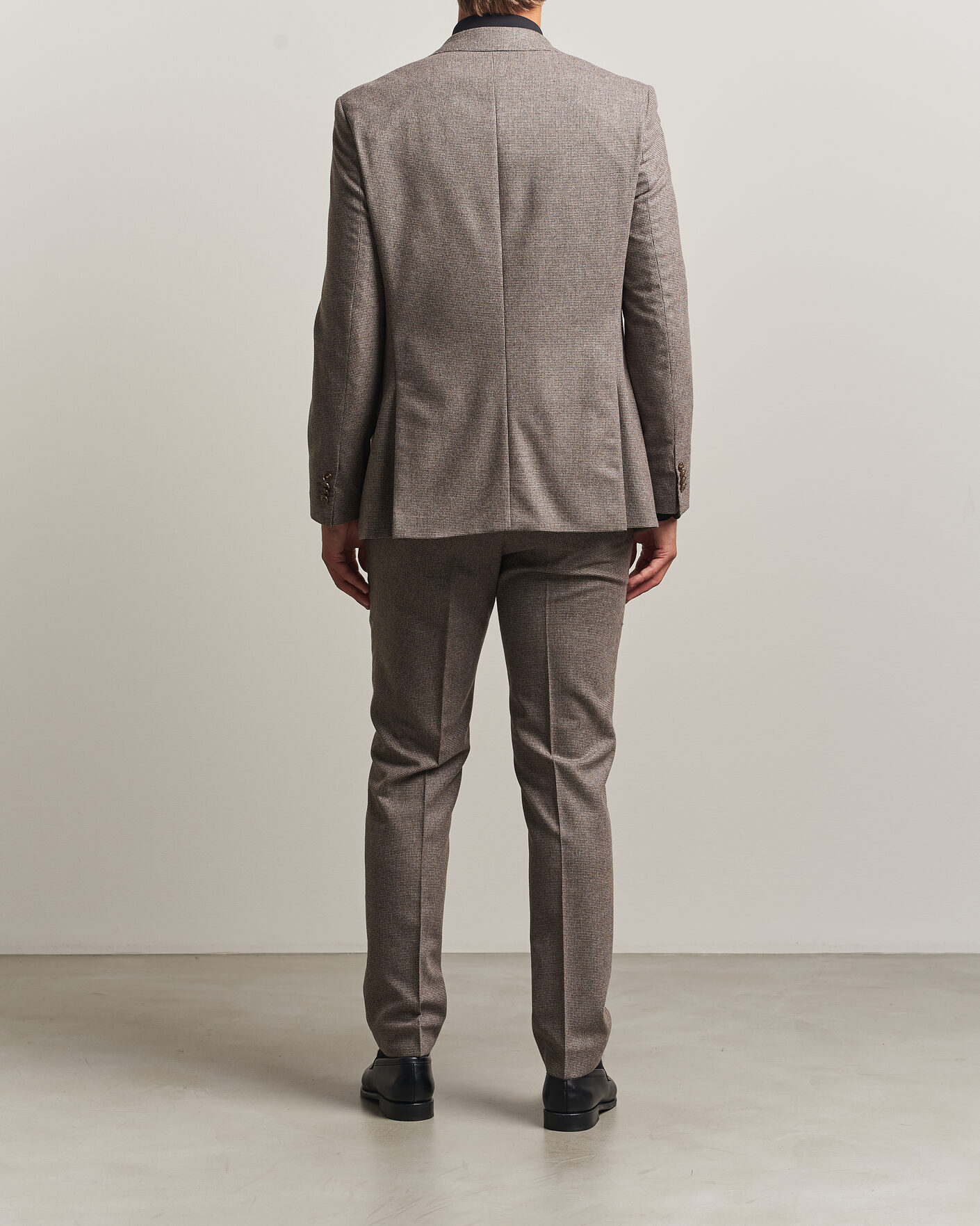 Uomini | Abiti | BOSS BLACK | Huge Wool Pepita Suit Dark Brown