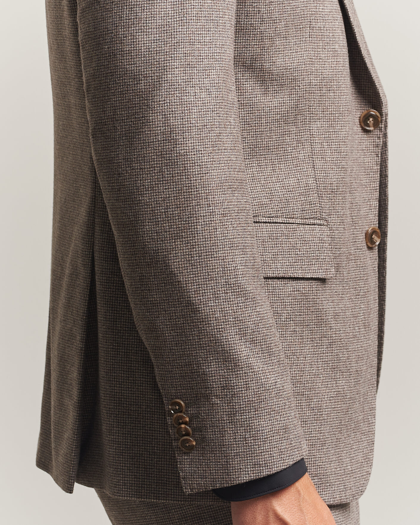 Uomini | Abiti | BOSS BLACK | Huge Wool Pepita Suit Dark Brown