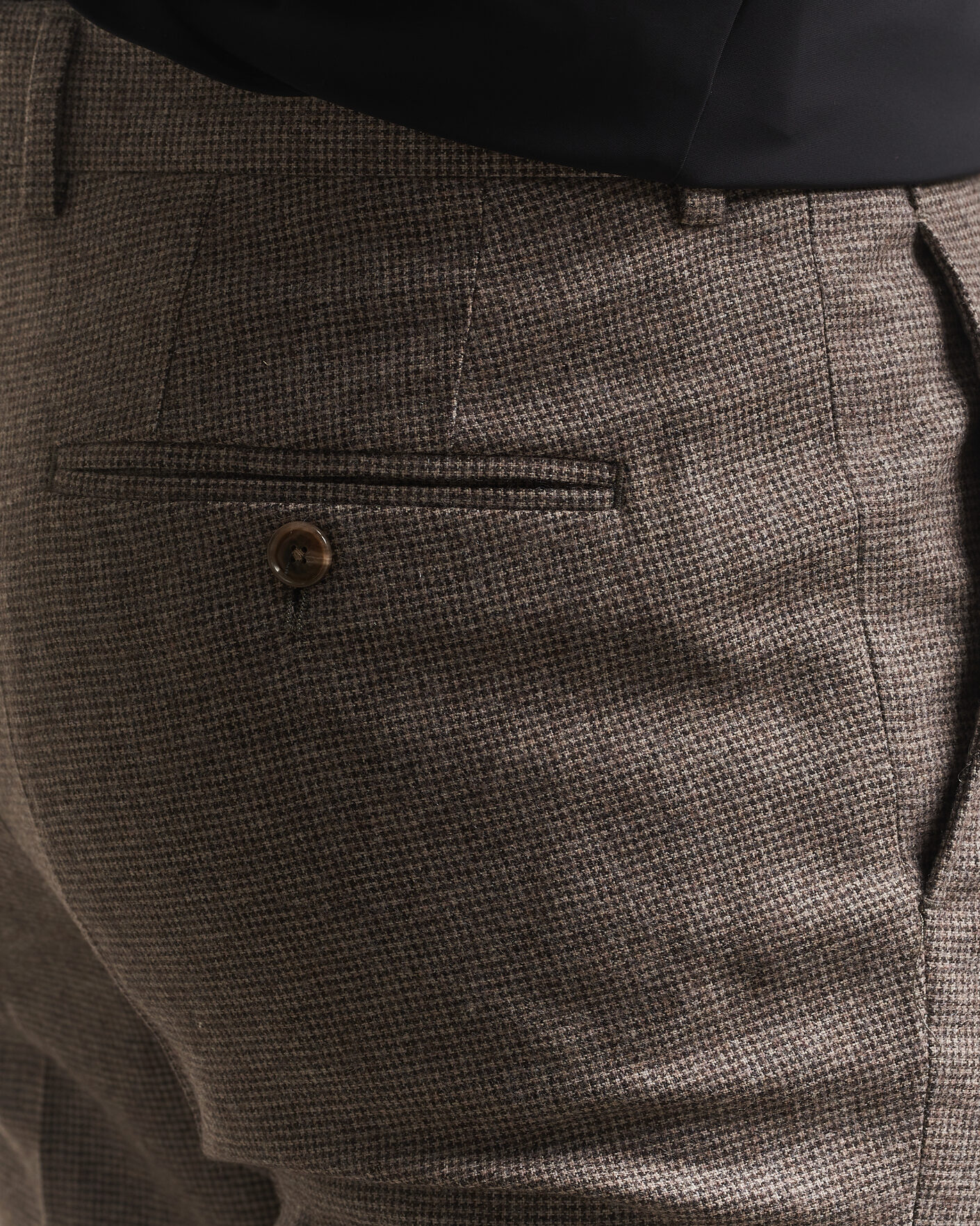 Uomini | Abiti | BOSS BLACK | Huge Wool Pepita Suit Dark Brown