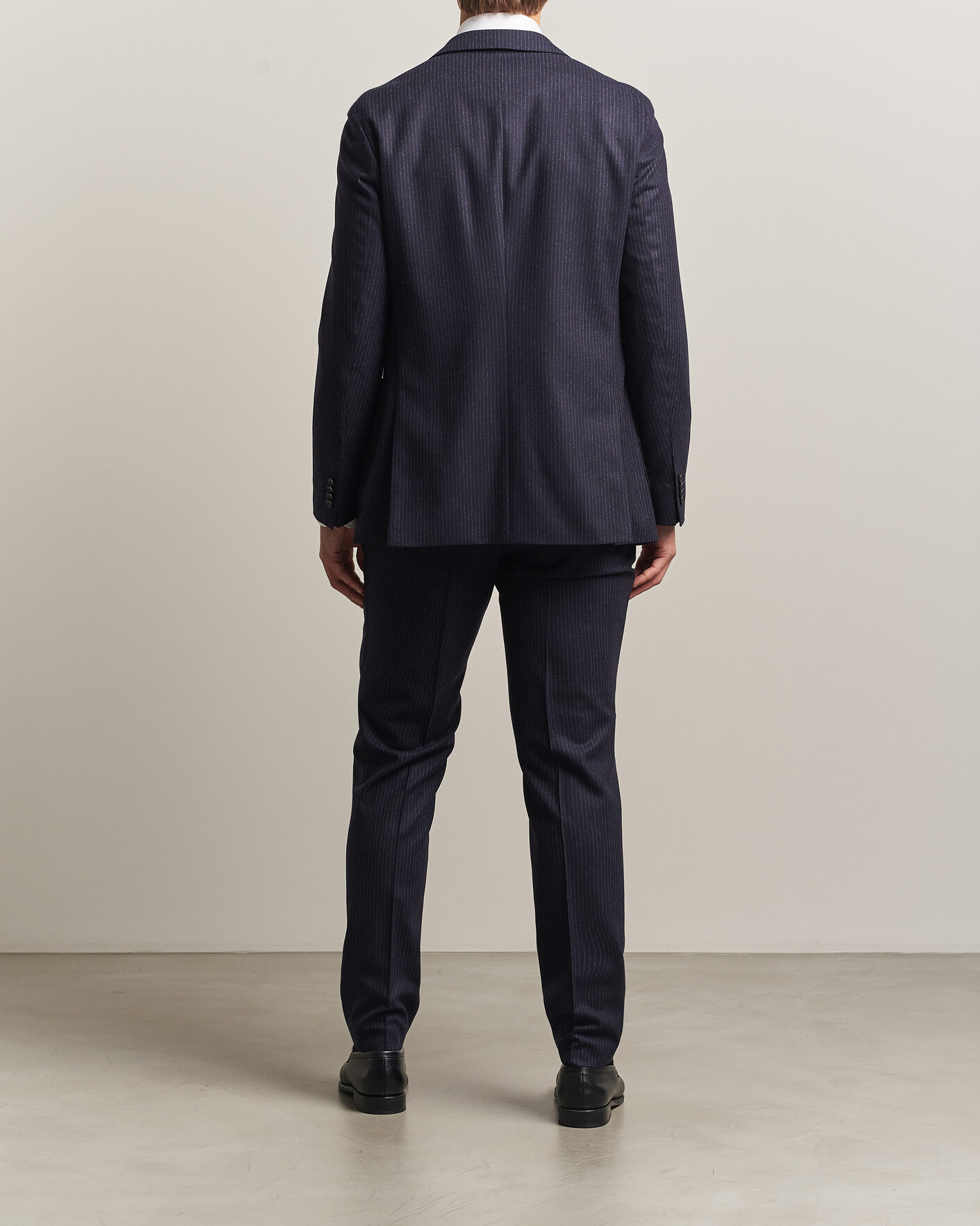 Uomini | Abiti | BOSS BLACK | Huge Wool Pinstriped Suit Dark Blue