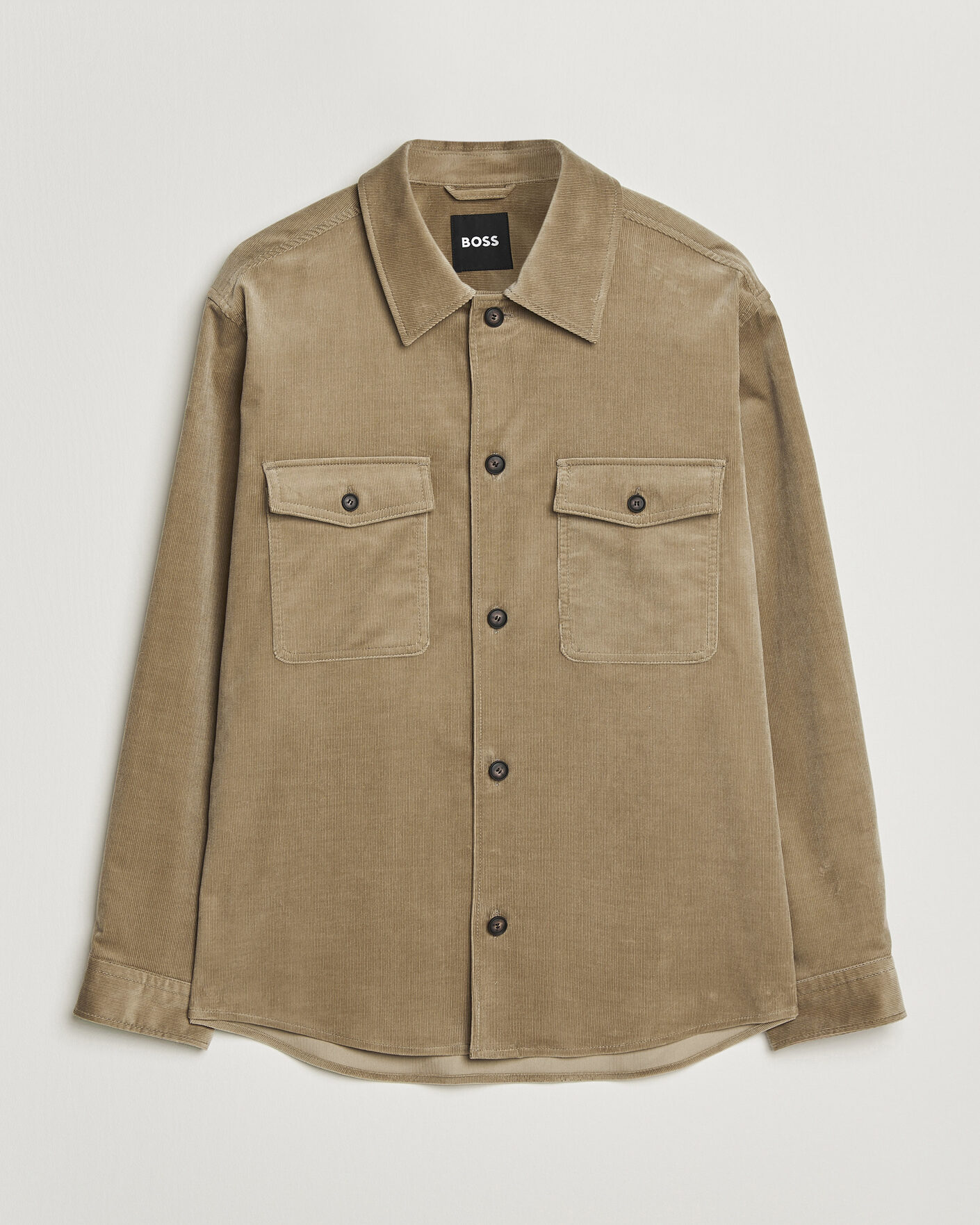 Uomini | Camicie | BOSS BLACK | Carper Corduroy Overshirt Open Brown