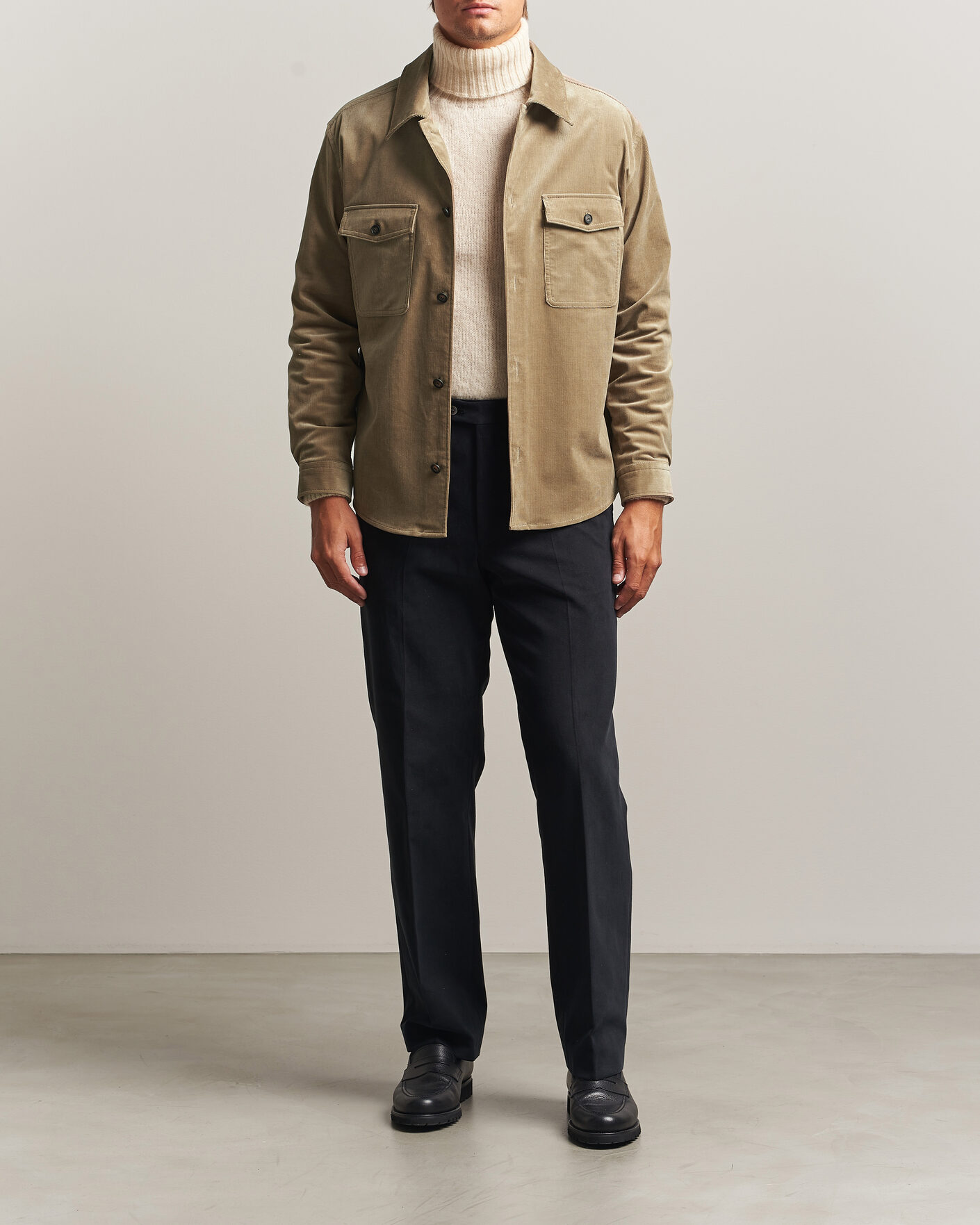 Uomini | Camicie | BOSS BLACK | Carper Corduroy Overshirt Open Brown