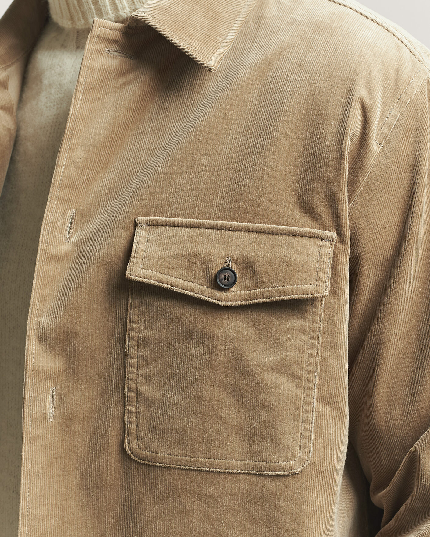 Uomini | Camicie | BOSS BLACK | Carper Corduroy Overshirt Open Brown