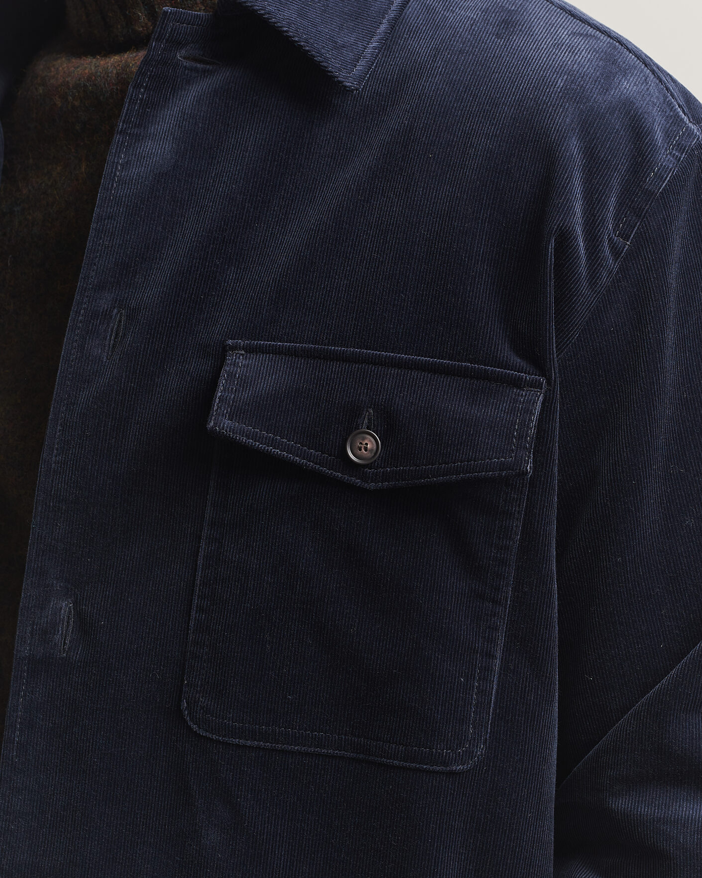 Uomini | Camicie | BOSS BLACK | Carper Corduroy Overshirt Dark Blue