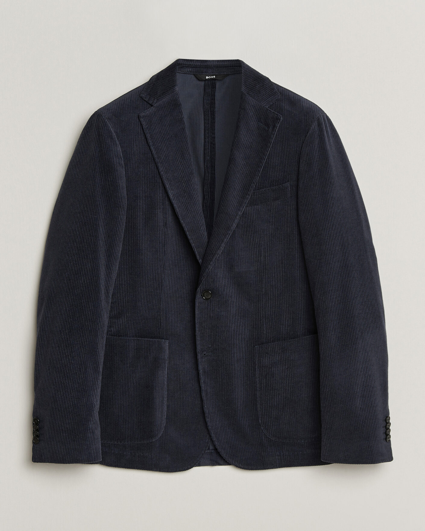 Uomini | Blazers | BOSS BLACK | Hanry Corduroy Suit Blazer Open Blue