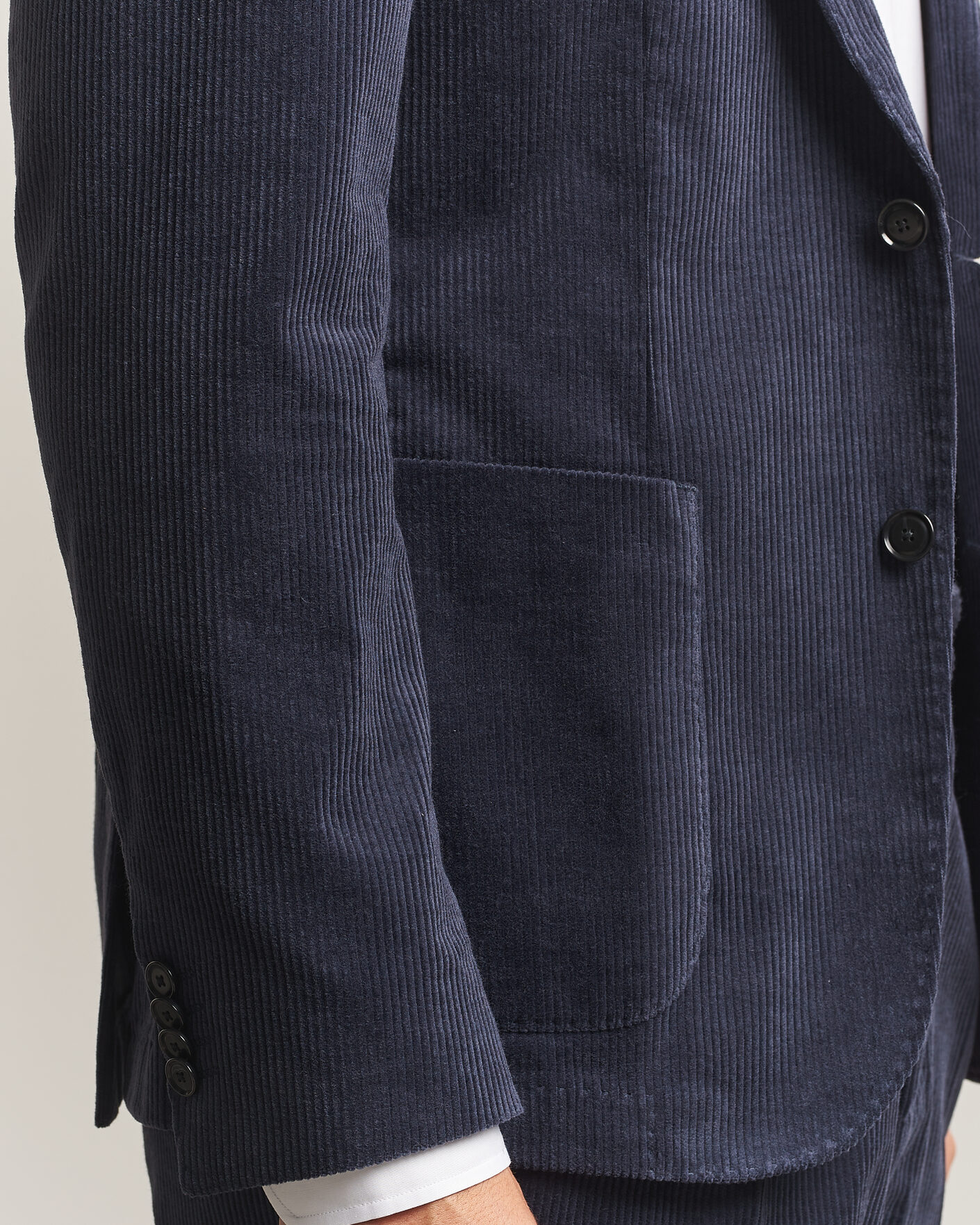 Uomini | Blazers | BOSS BLACK | Hanry Corduroy Suit Blazer Open Blue
