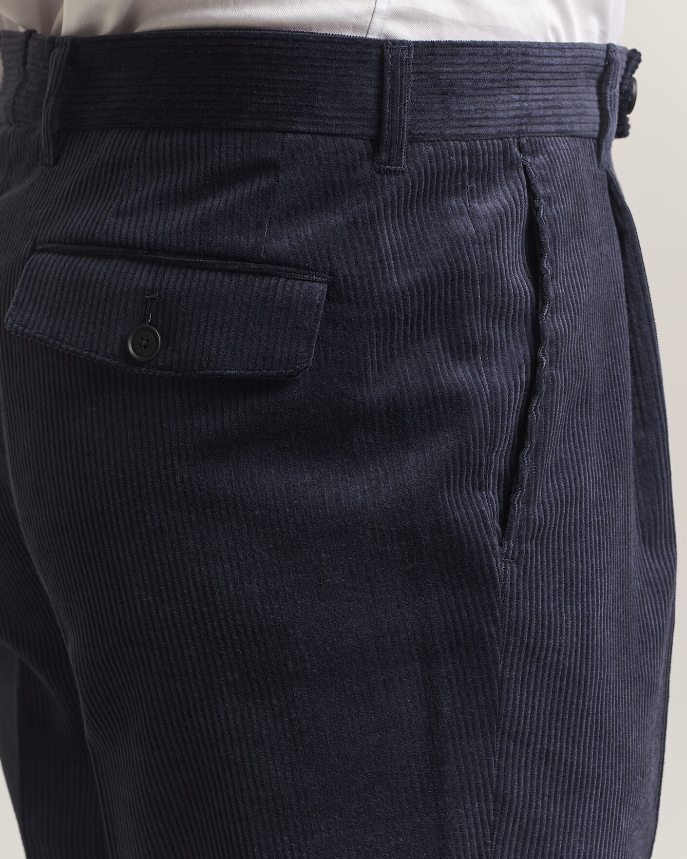 Uomini | Pantaloni | BOSS BLACK | Perino Corduroy Suit Trousers Open Blue