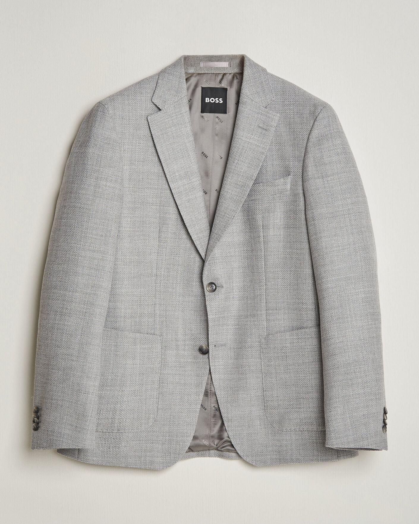 Uomini | Blazers | BOSS BLACK | Hutson Wool Patch Pocket Blazer Light Grey
