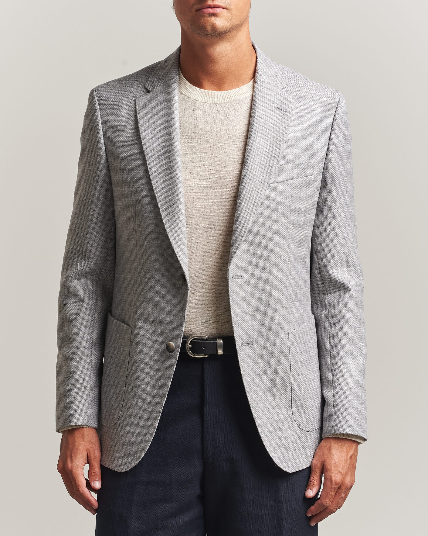 Uomini | Blazers | BOSS BLACK | Hutson Wool Patch Pocket Blazer Light Grey