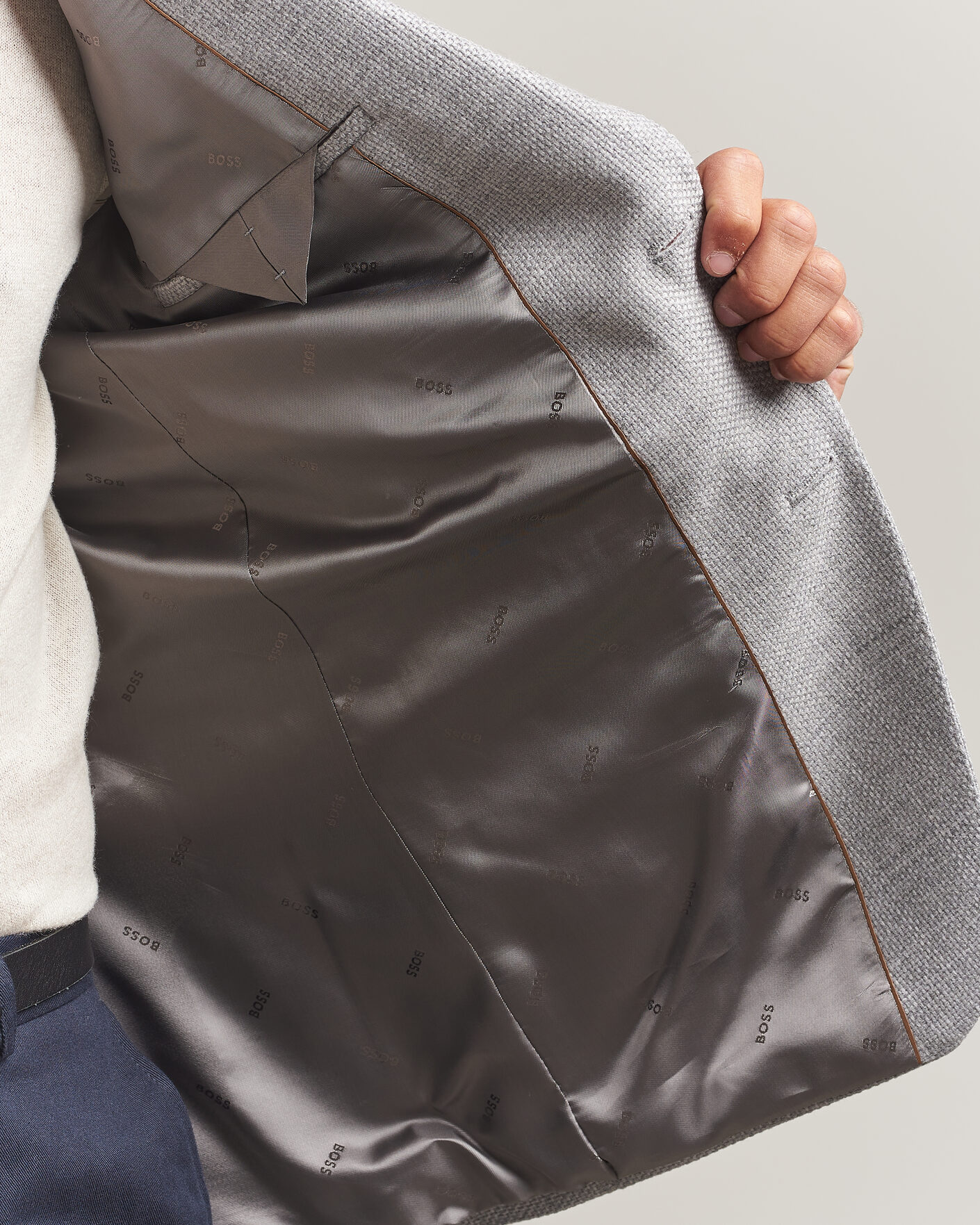 Uomini | Blazers | BOSS BLACK | Hutson Wool Patch Pocket Blazer Light Grey
