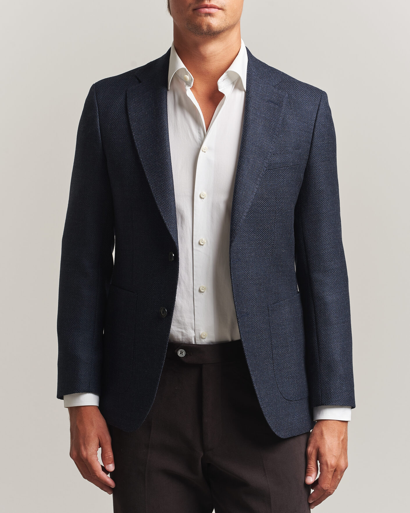 Uomini | Blazers | BOSS BLACK | Hutson Wool Patch Pocket Blazer Dark Blue