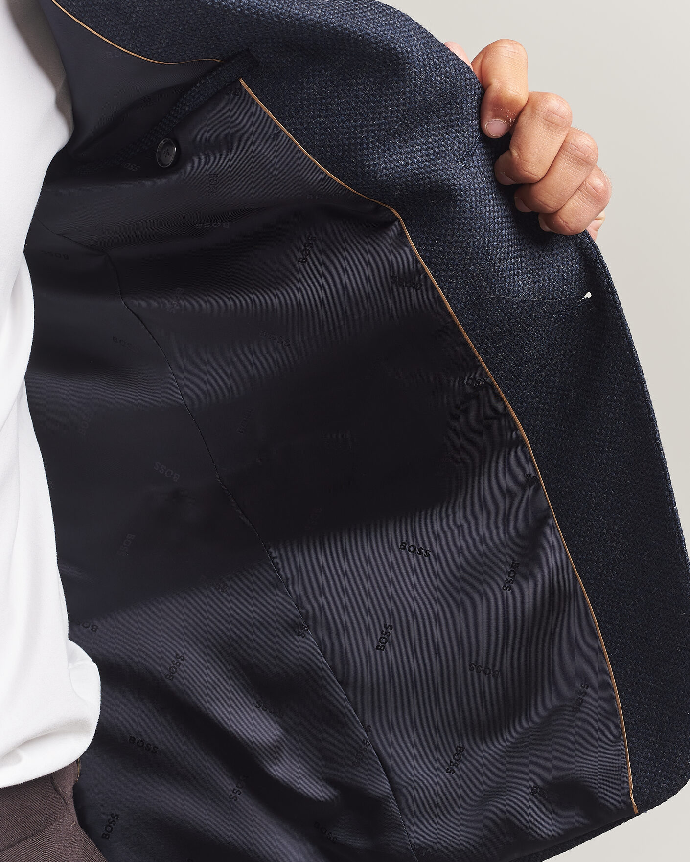 Uomini | Blazers | BOSS BLACK | Hutson Wool Patch Pocket Blazer Dark Blue