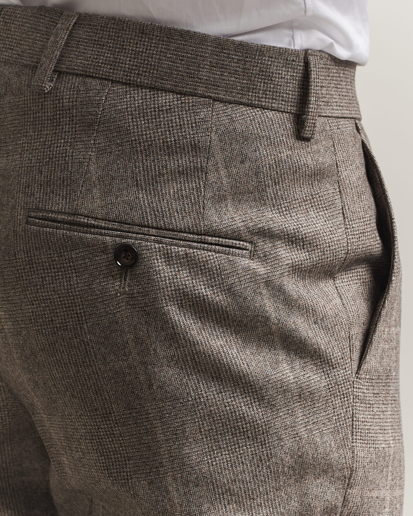 Uomini | Abiti | BOSS BLACK | Huge Wool Checked Double Breasted Suit Open Brown