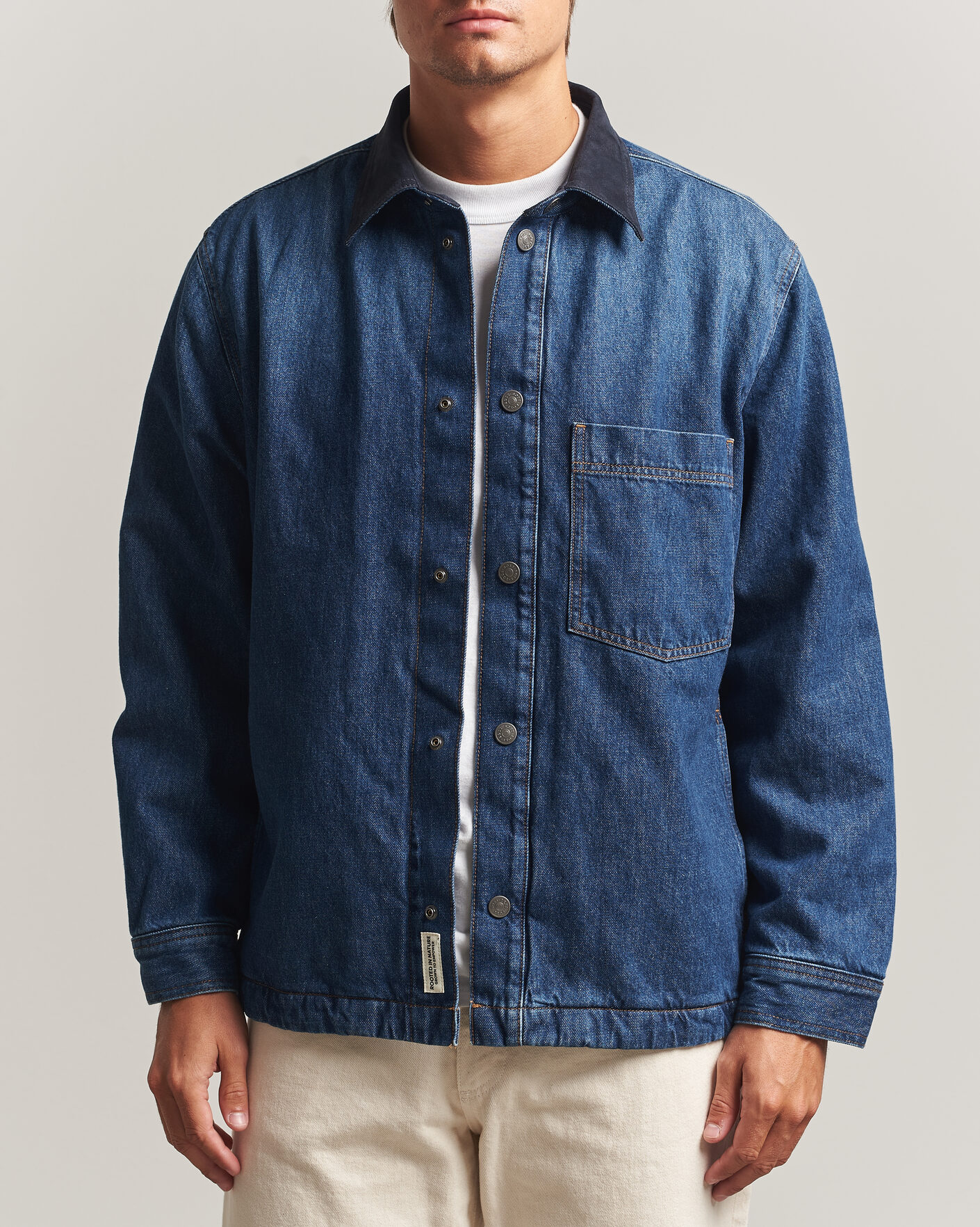 Uomini | Camicie | BOSS ORANGE | Laredo Denim Overshirt Navy