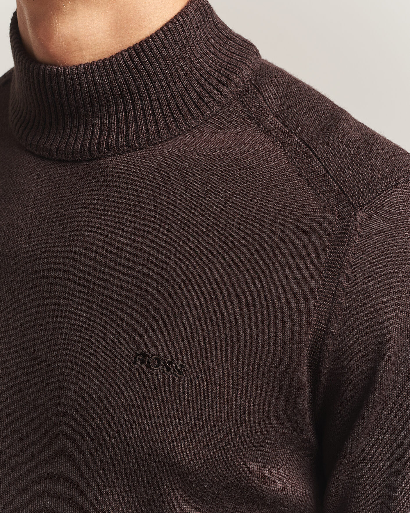 Uomini | Maglieria | BOSS ORANGE | Avac Knitted Turtleneck Dark Brown