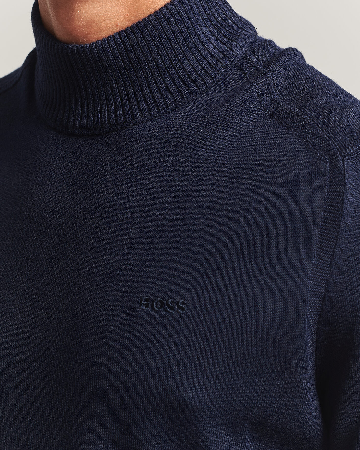 Uomini | Maglieria | BOSS ORANGE | Avac Knitted Turtleneck Dark Blue