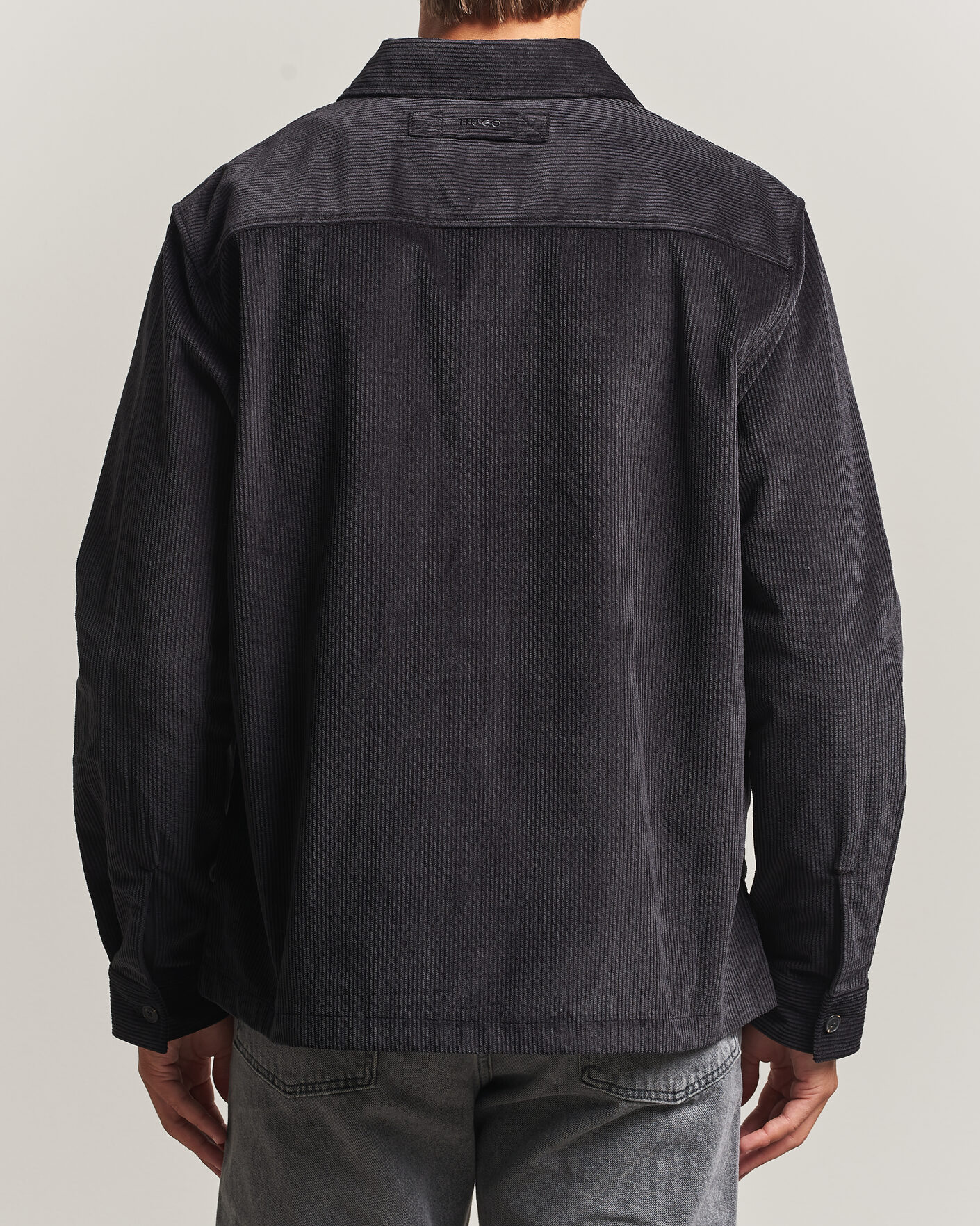 Uomini | Camicie | HUGO | Ecord Corduroy Overshirt Black